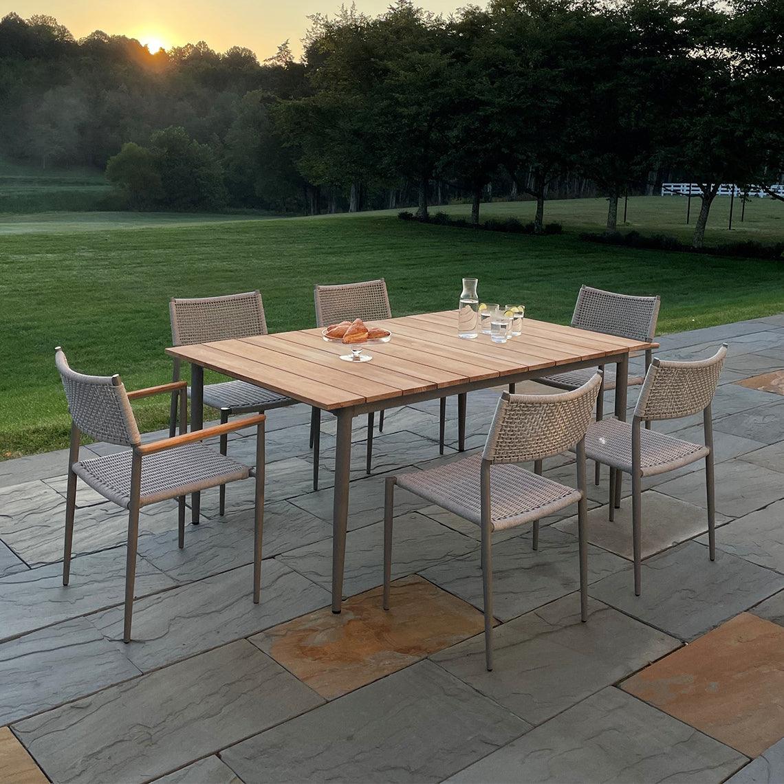 La Jolla Rectangle Dining Table W/Teak Top - Frankwebs