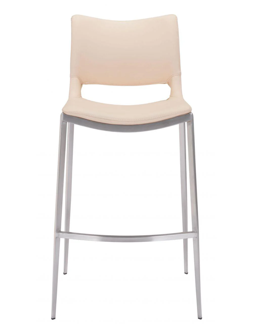 Ace Bar Chair (Set of 2) Light Pink & Silver - Frankwebs