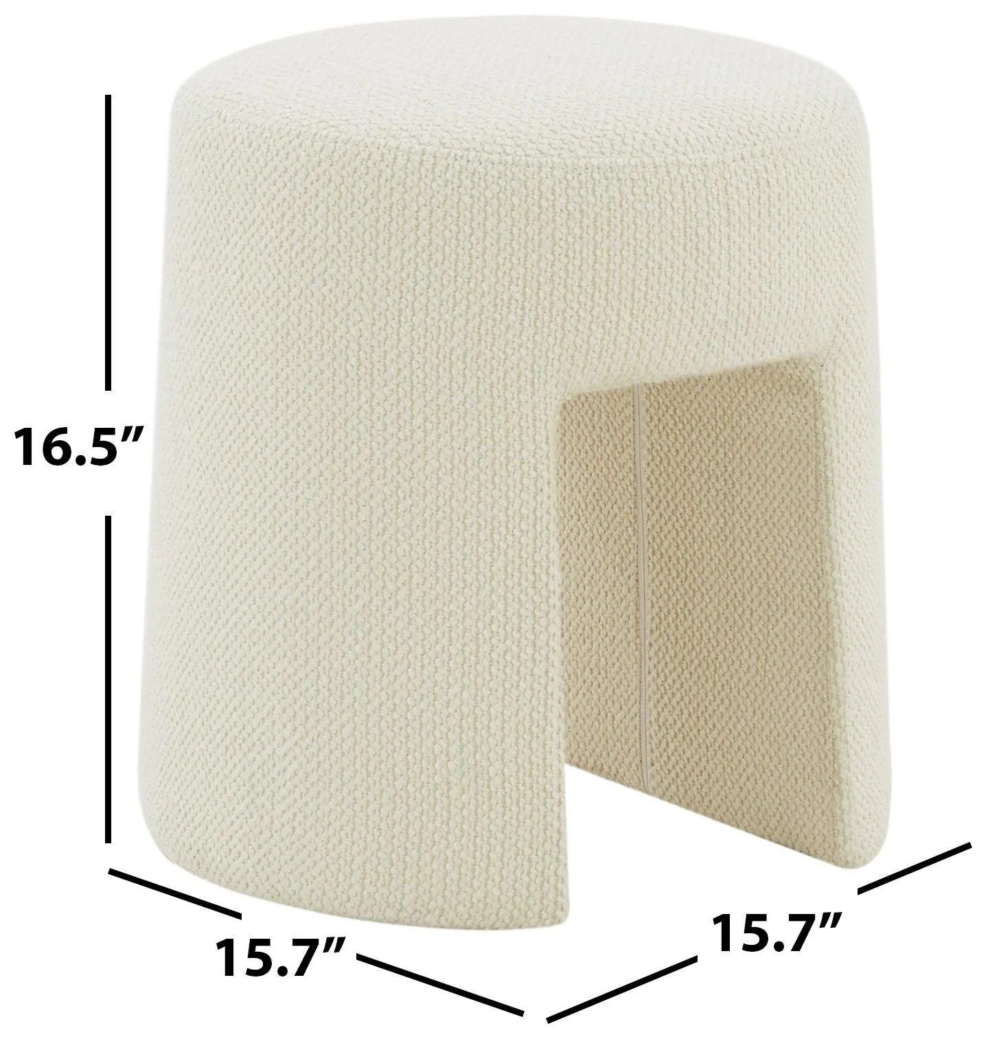 GINNY UPHOLSTERED OTTOMAN - Frankwebs