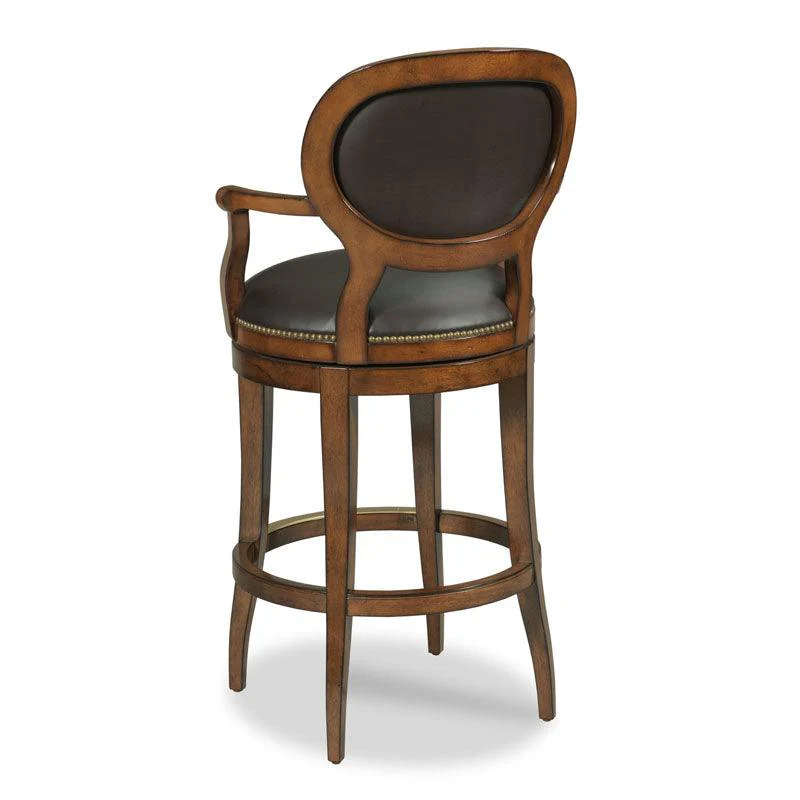 Oval Back Swivel Bar Stool - Frankwebs