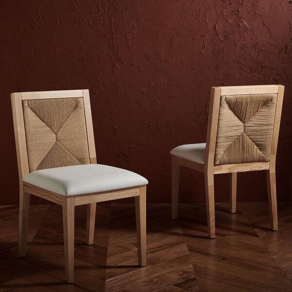 EMILIO WOVEN DINING CHAIR (SET OF 2) - Frankwebs