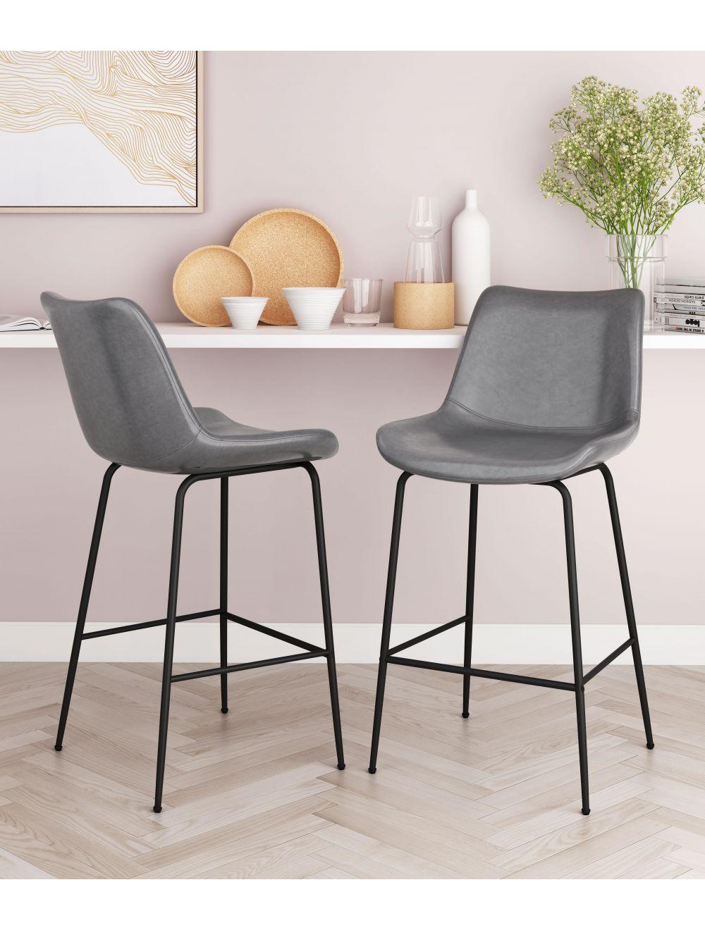 Byron Counter Chair Gray - Frankwebs
