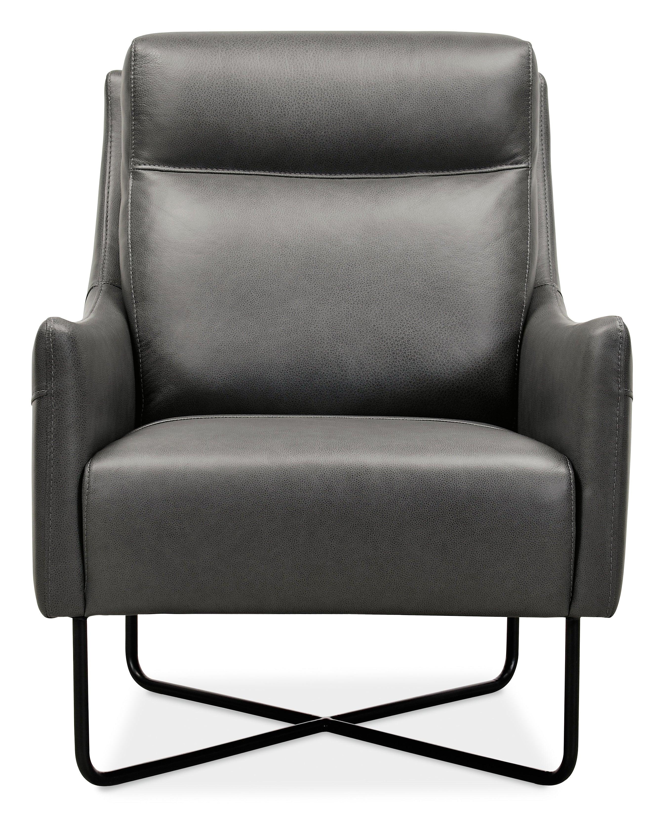 Efron Club Chair with Black Metal Base - Frankwebs
