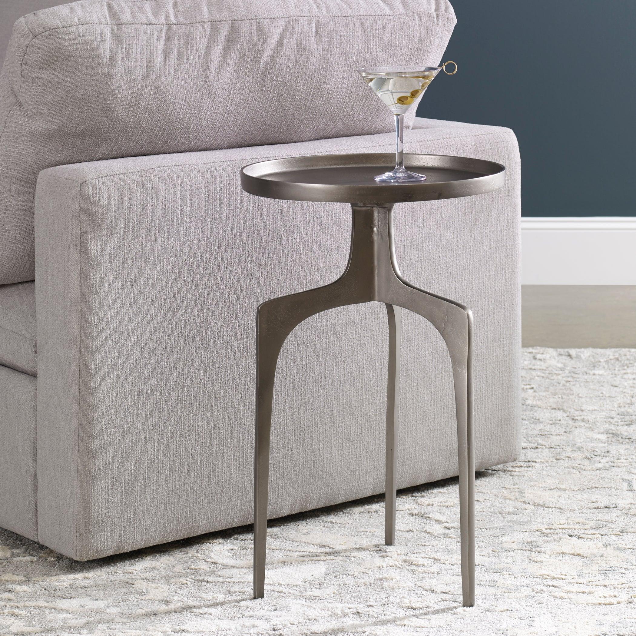 KENNA NICKEL ACCENT TABLE - Frankwebs