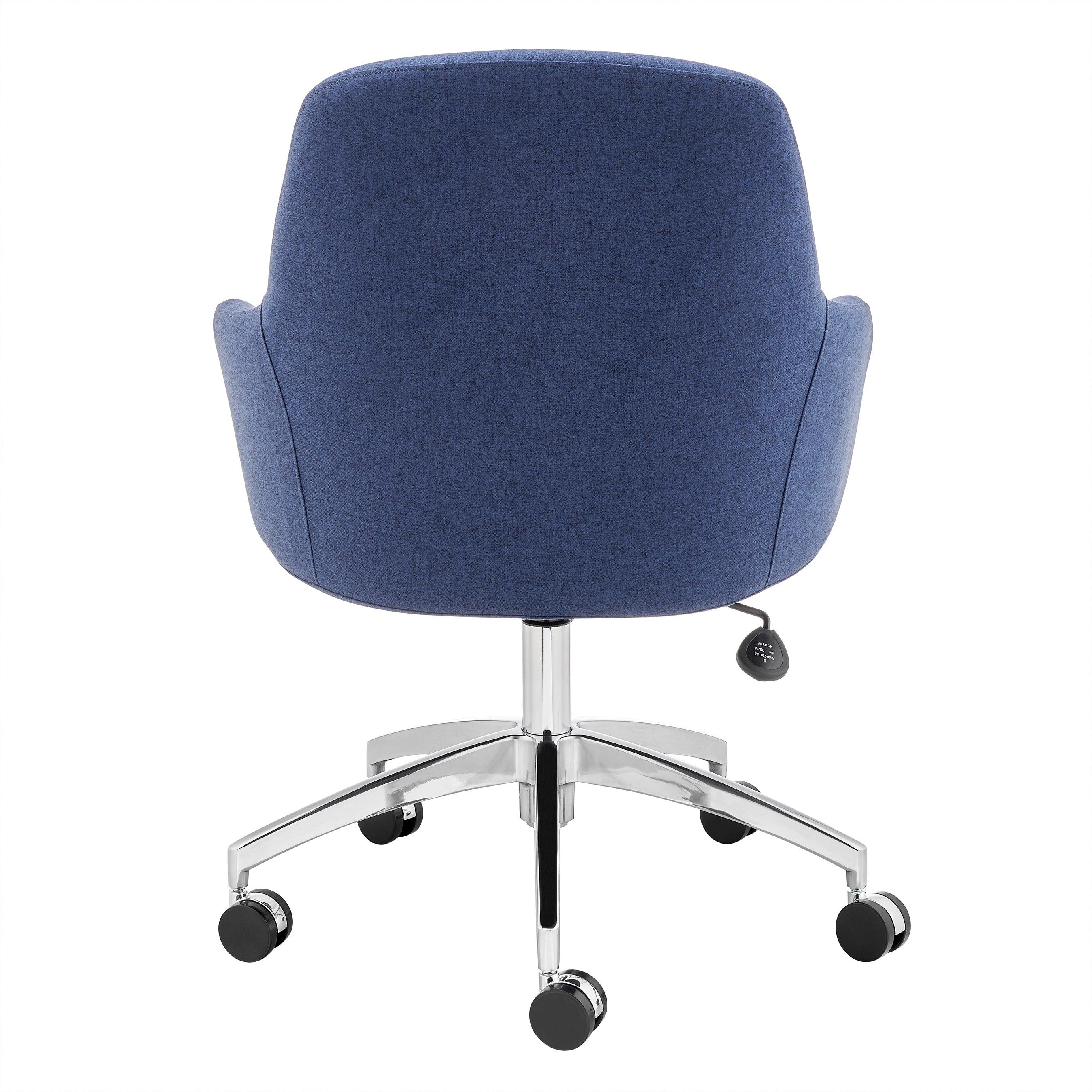 Minna Office Chair Fabric with Polished Aluminum Base - Frankwebs