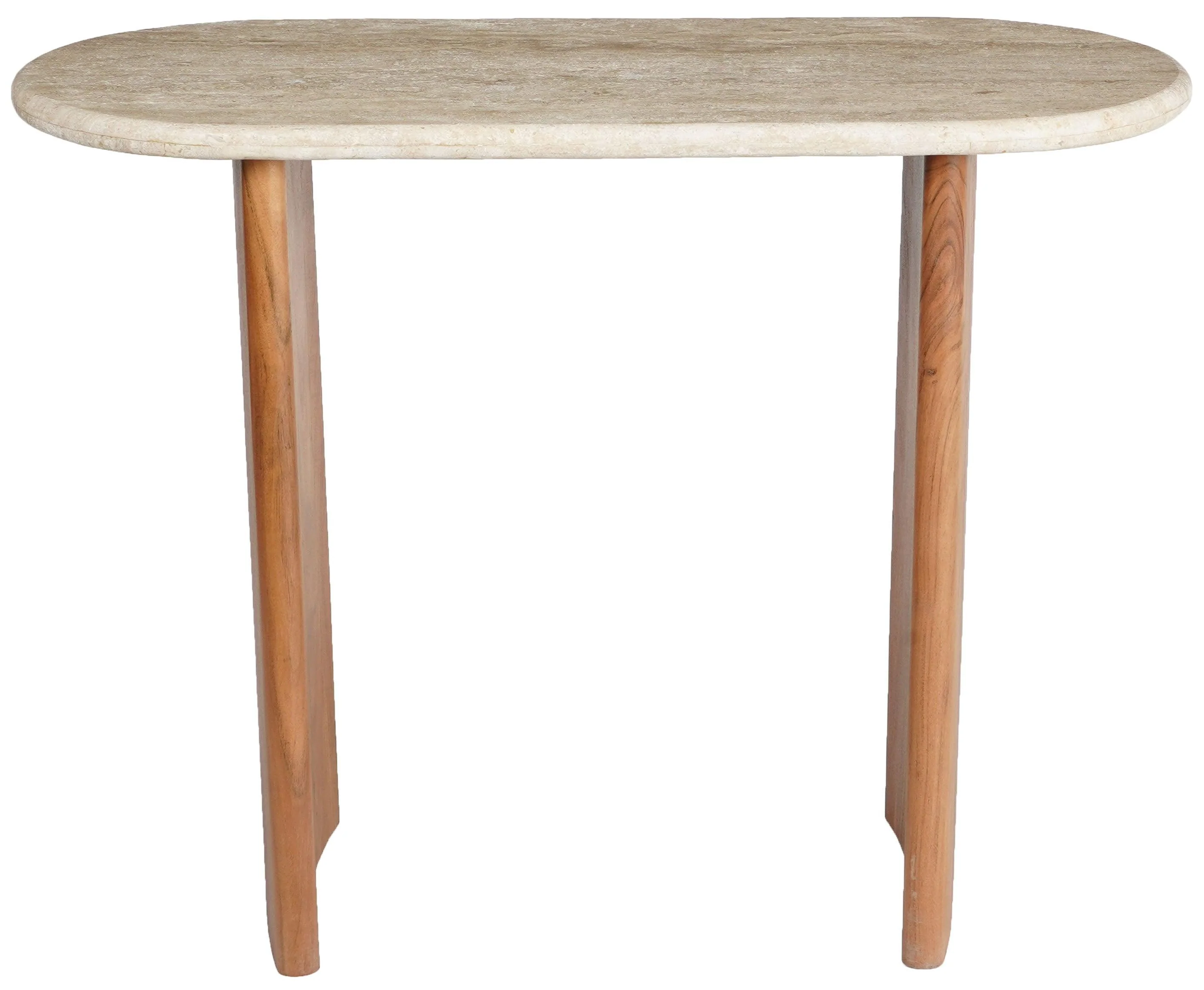 TRINSLY TRAVERTINE TOP CONSOLE TABLE - Frankwebs