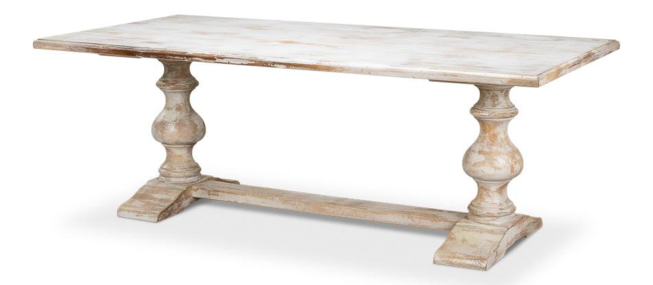Lionisio Trestle Table Disrupted White - Frankwebs