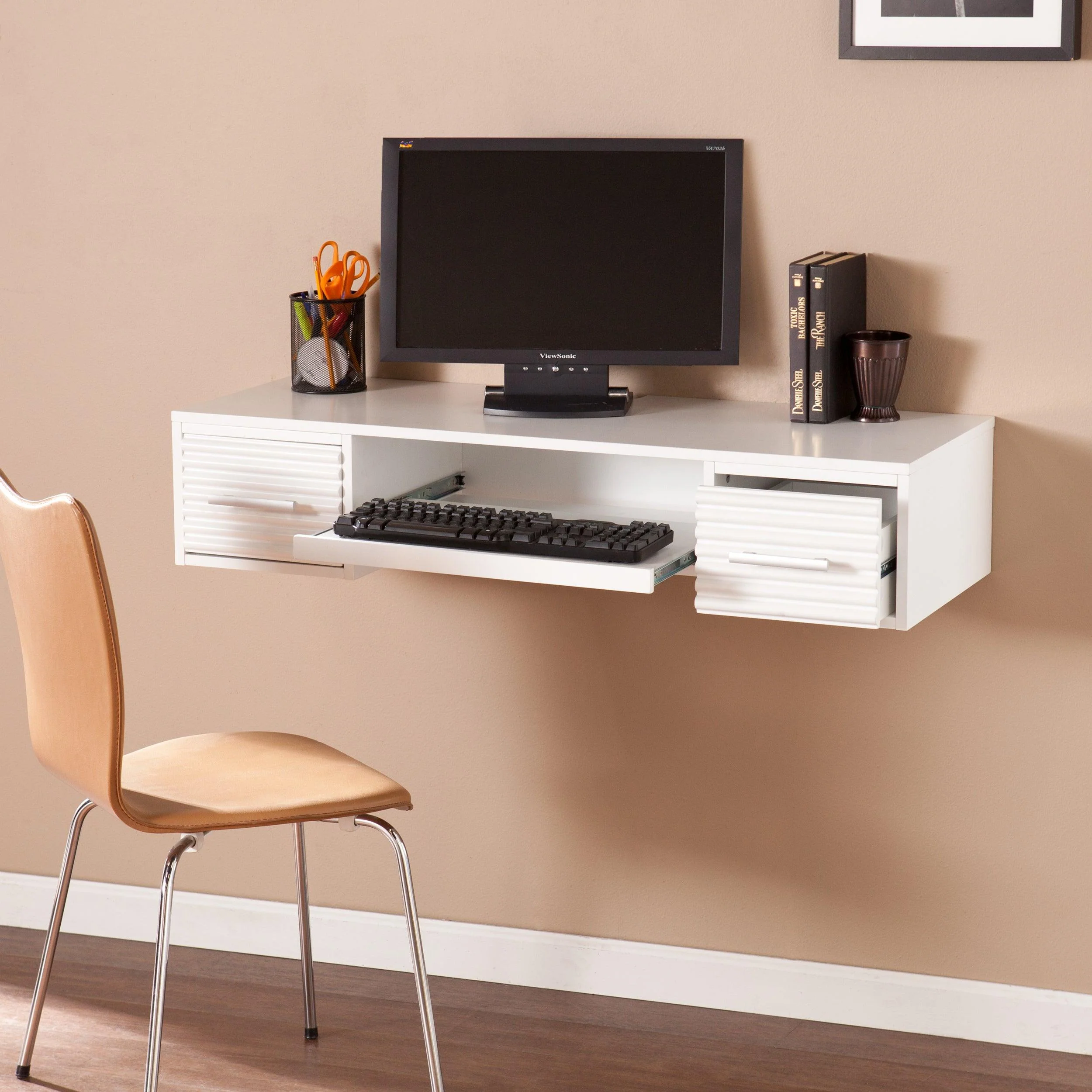 Simon Wall Mount Desk - White - Frankwebs