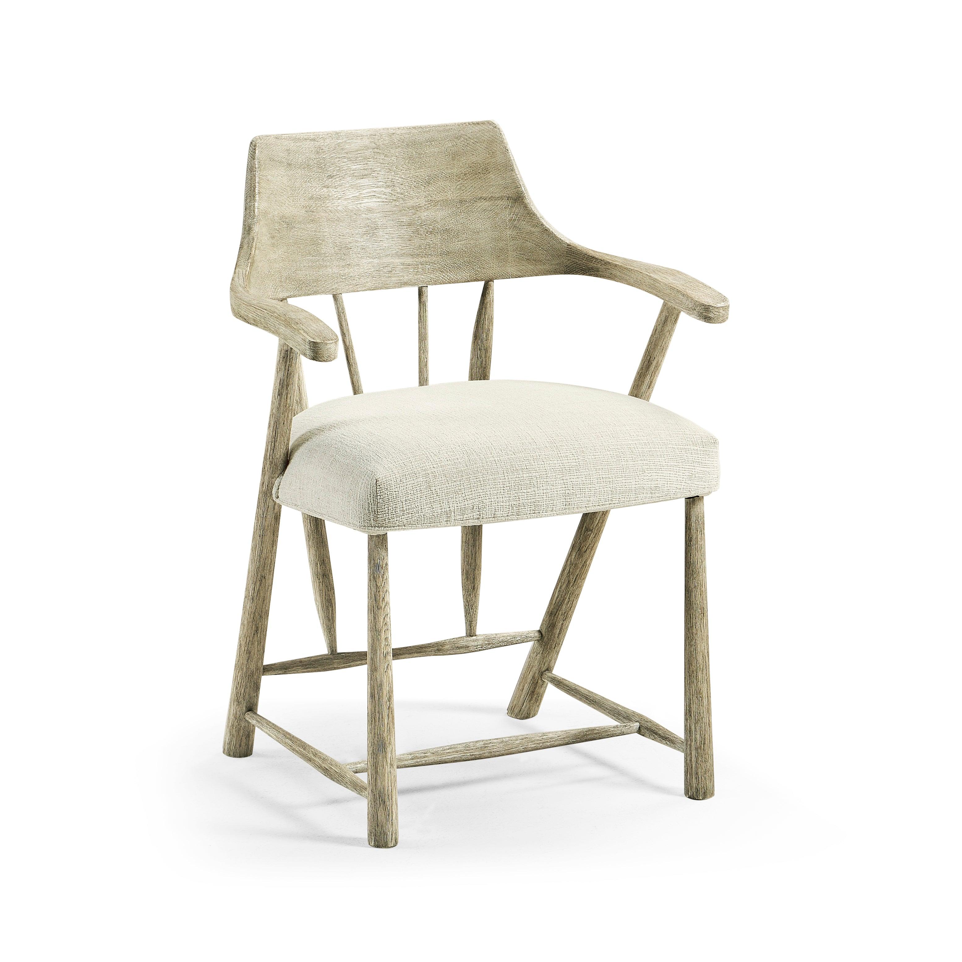 Casual Accents Greyed Oak Captains Chair, Shambala - Frankwebs