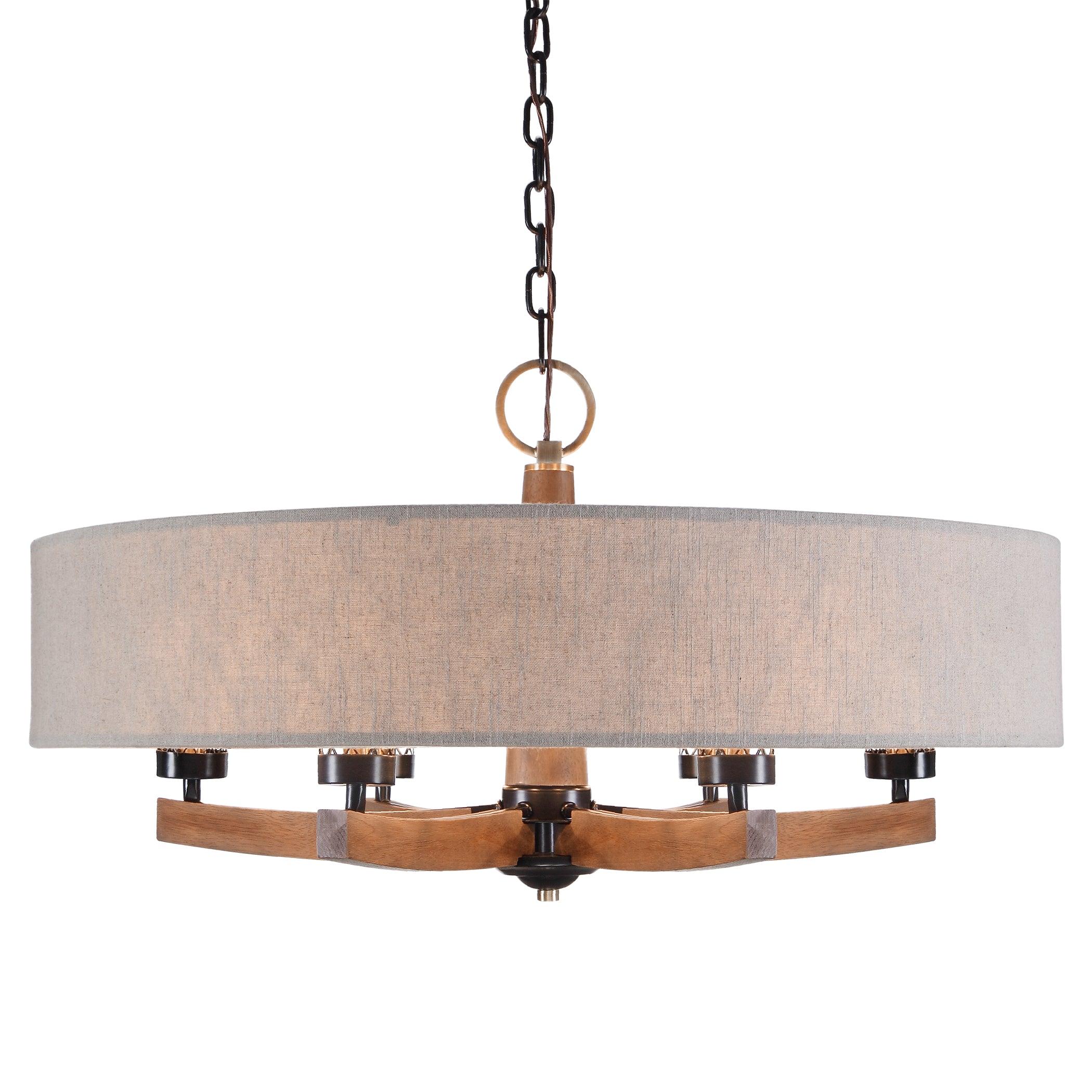WOODALL 6 LIGHT DRUM CHANDELIER - Frankwebs