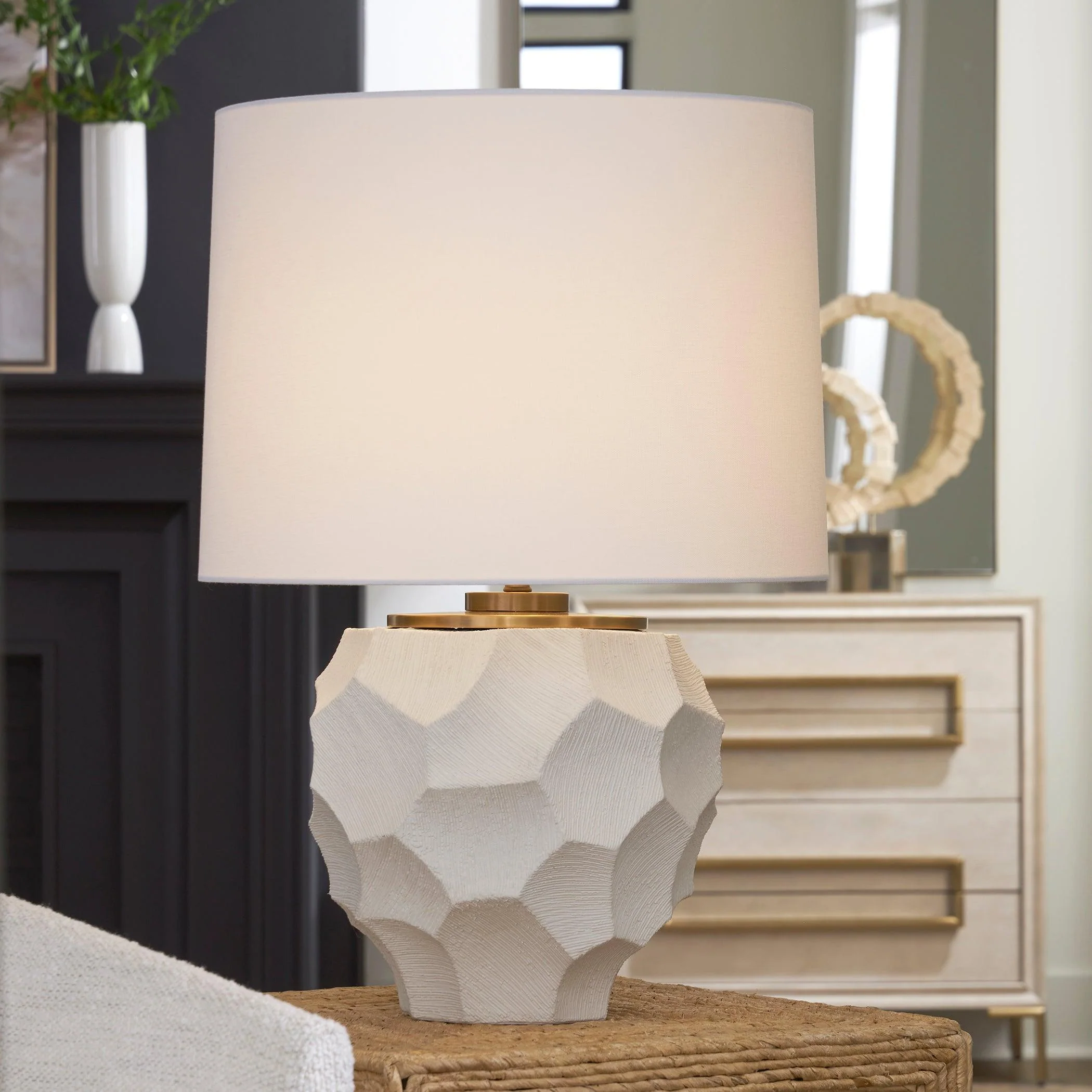 On Edge Chalk White Table Lamp - Frankwebs