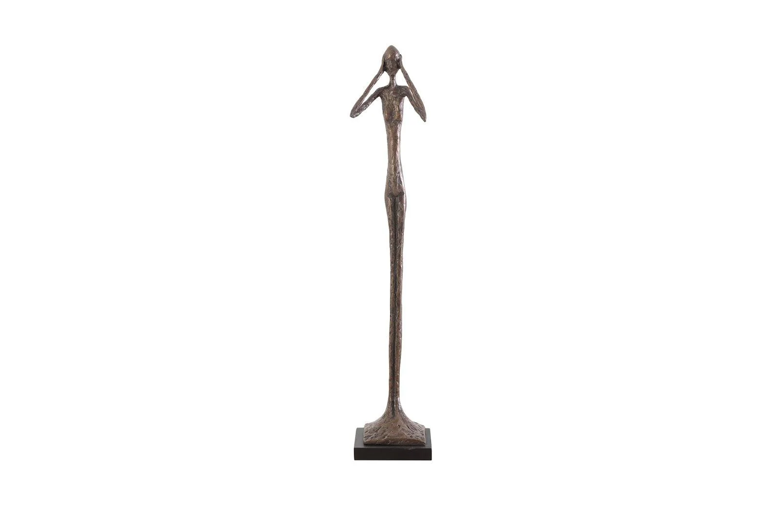 Hear No Evil Slender Sculpture, Small, Resin, Bronze Finish - Frankwebs