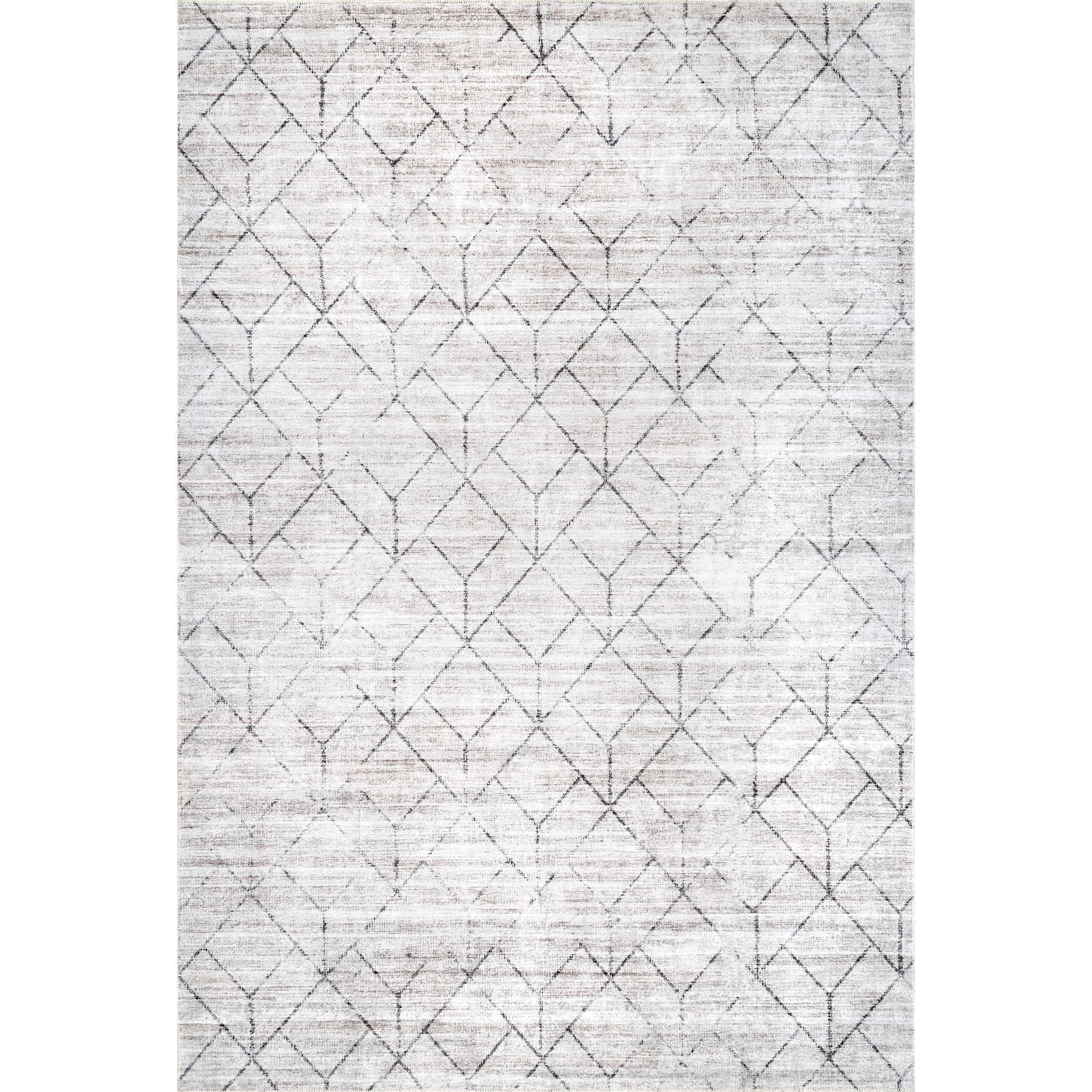 Regan Modern Geometric Machine Washable Area Rug - Frankwebs