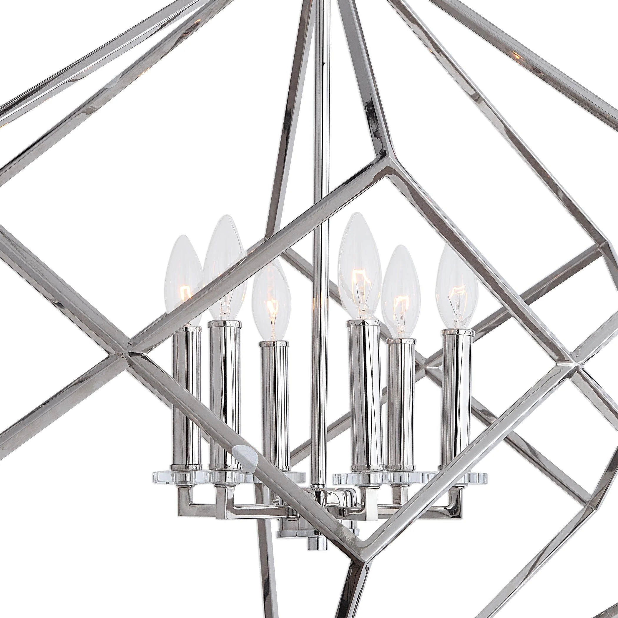 EUCLID 6 LIGHT NICKEL CUBE PENDANT - Frankwebs