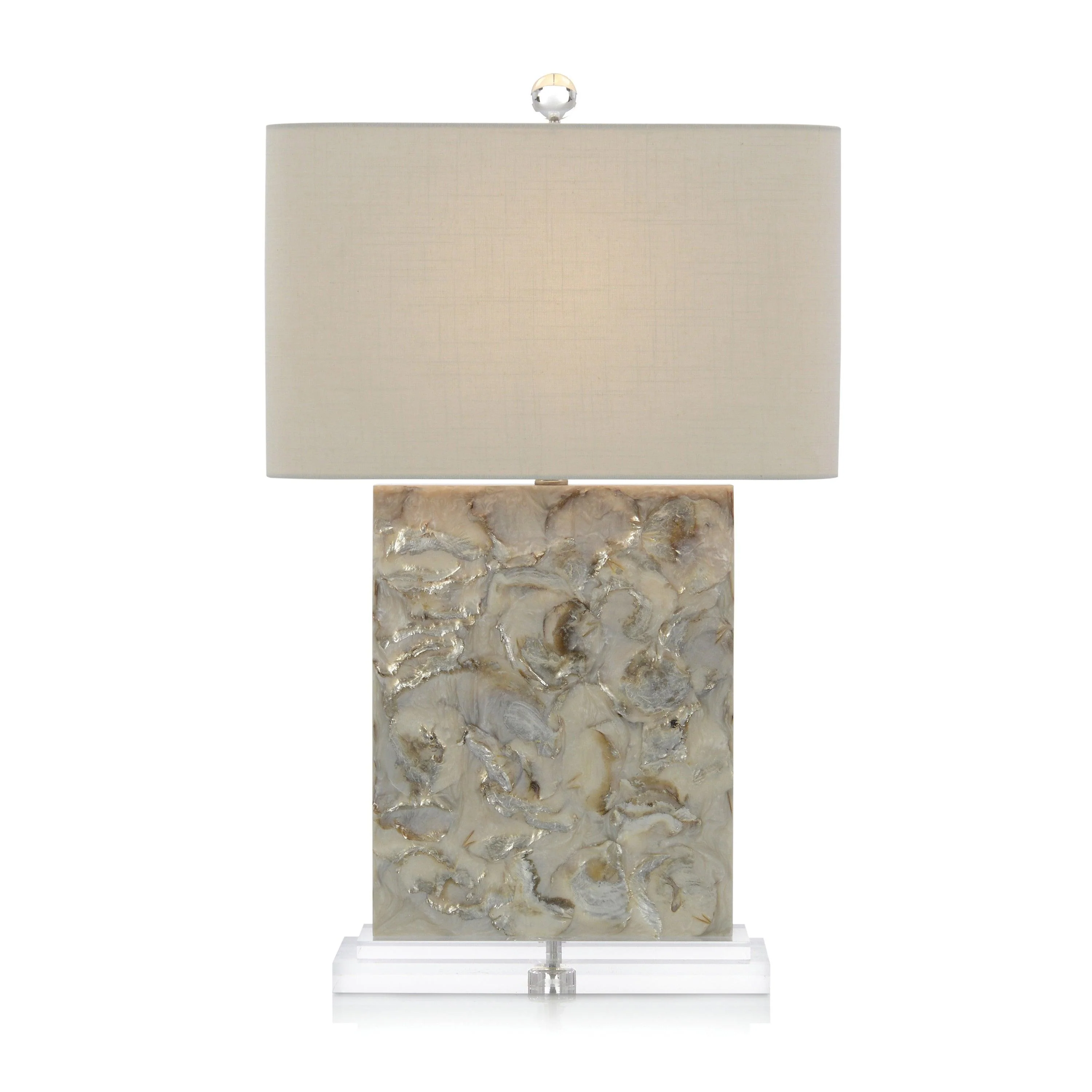 Creamy White and Sultry Grey Table Lamp - Frankwebs
