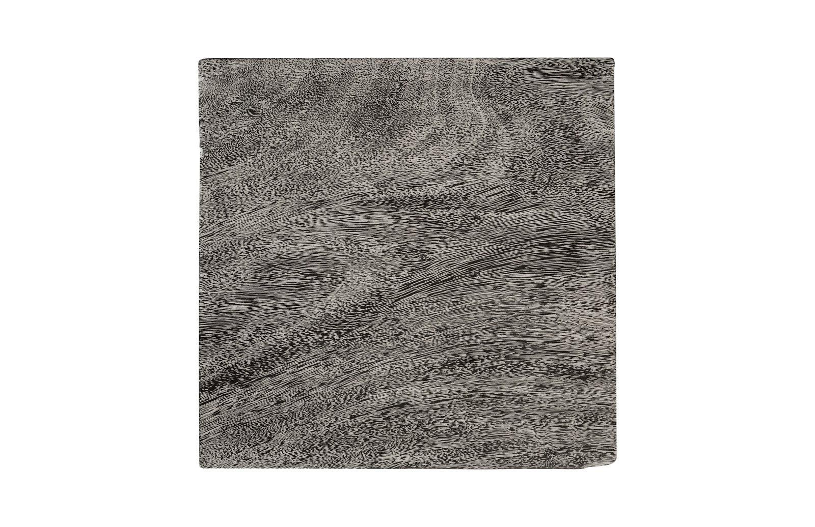 Inverted Pyramid Side Table, Gray Stone, Wood/Metal, Black, SM - Frankwebs