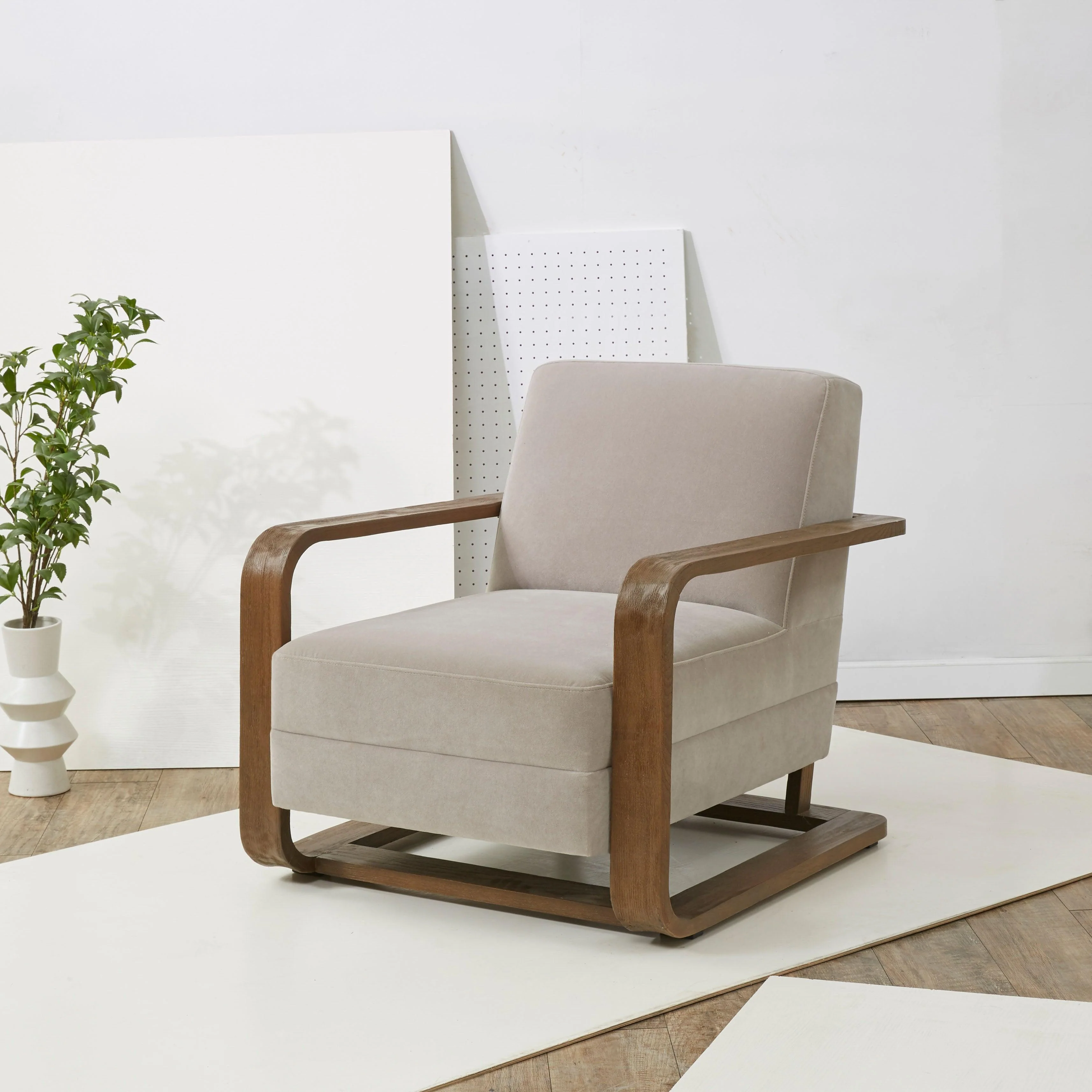 JAYSHAW WOOD FRAME ACCENT CHAIR - Frankwebs