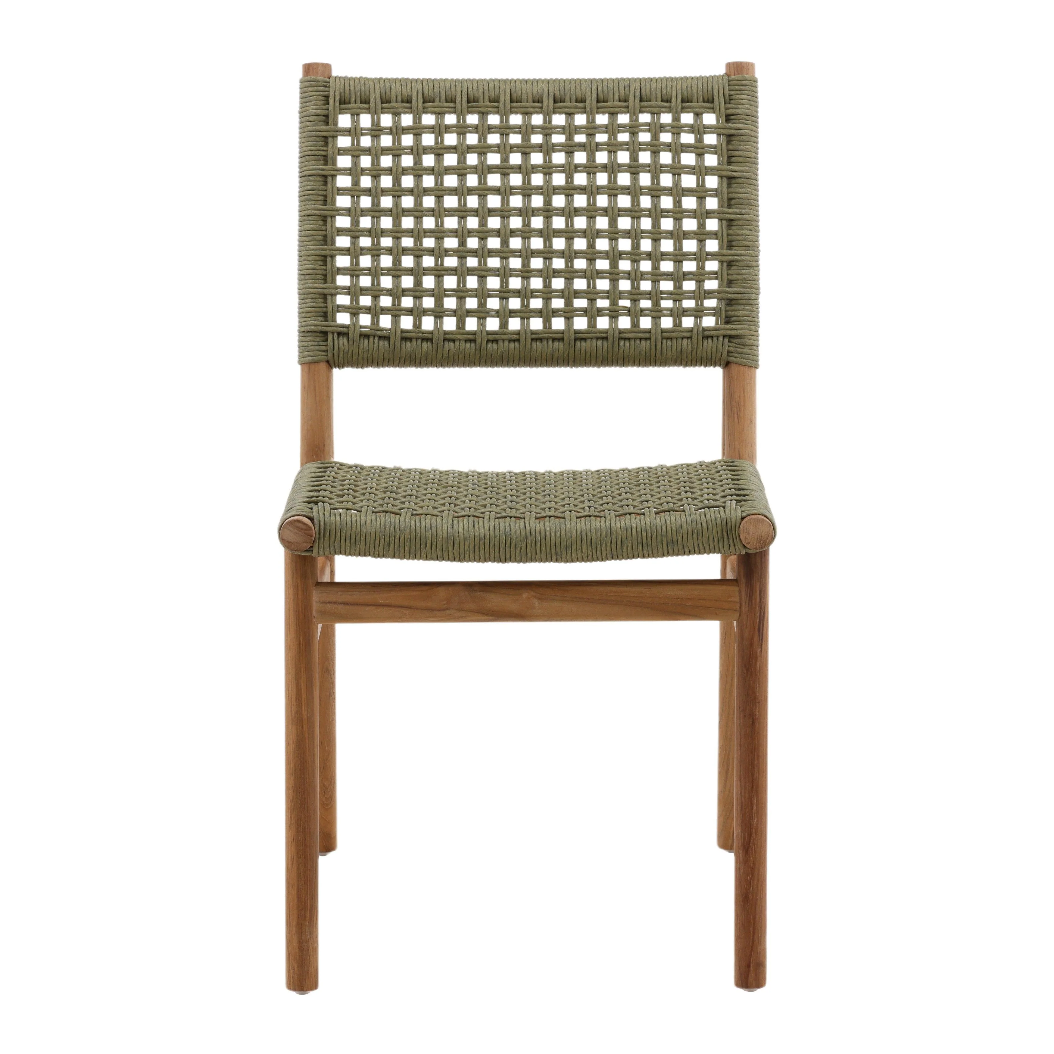 Francina Outdoor Dining Chair Set of 2 Green - Frankwebs