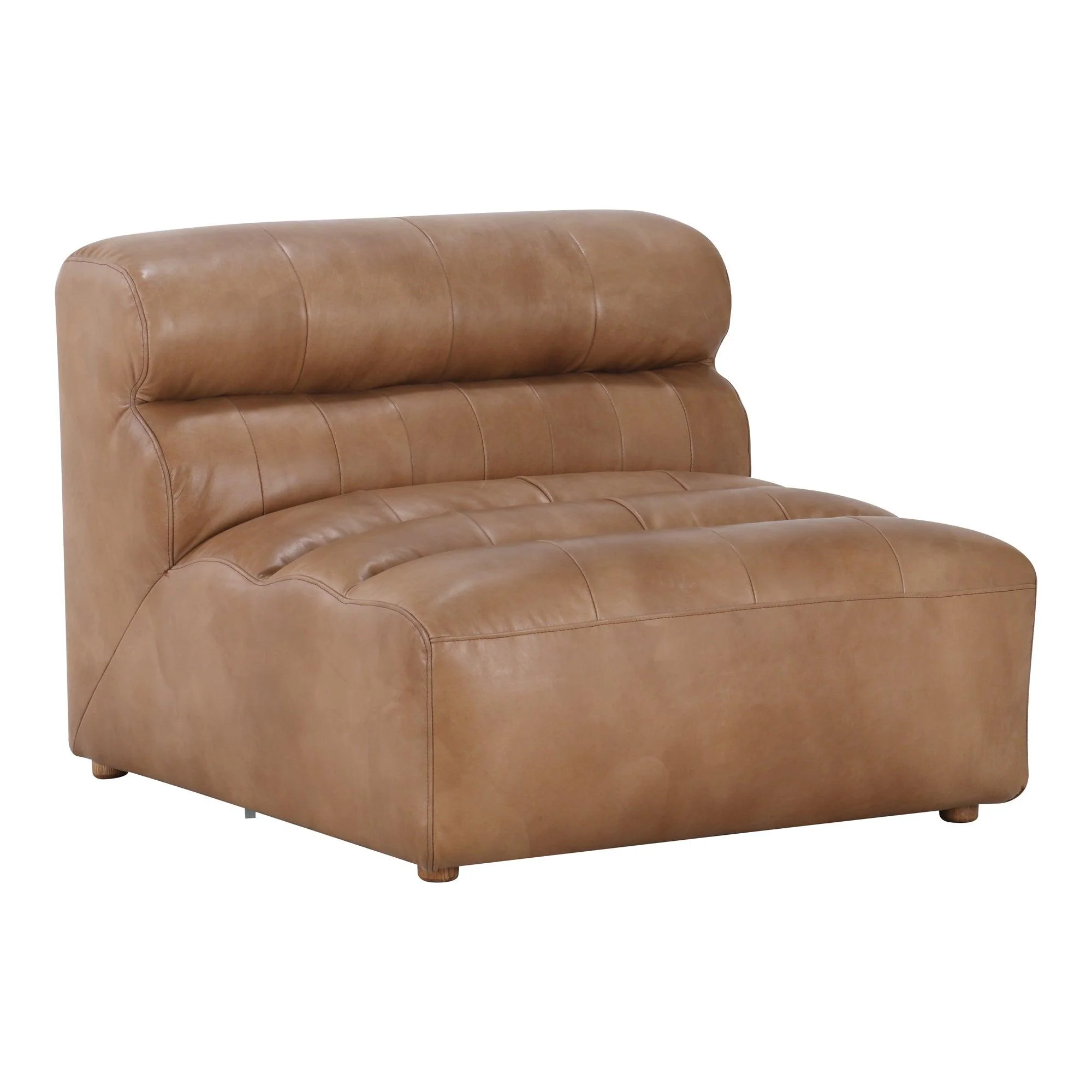 Ramsay Leather Slipper Chair Tan - Frankwebs