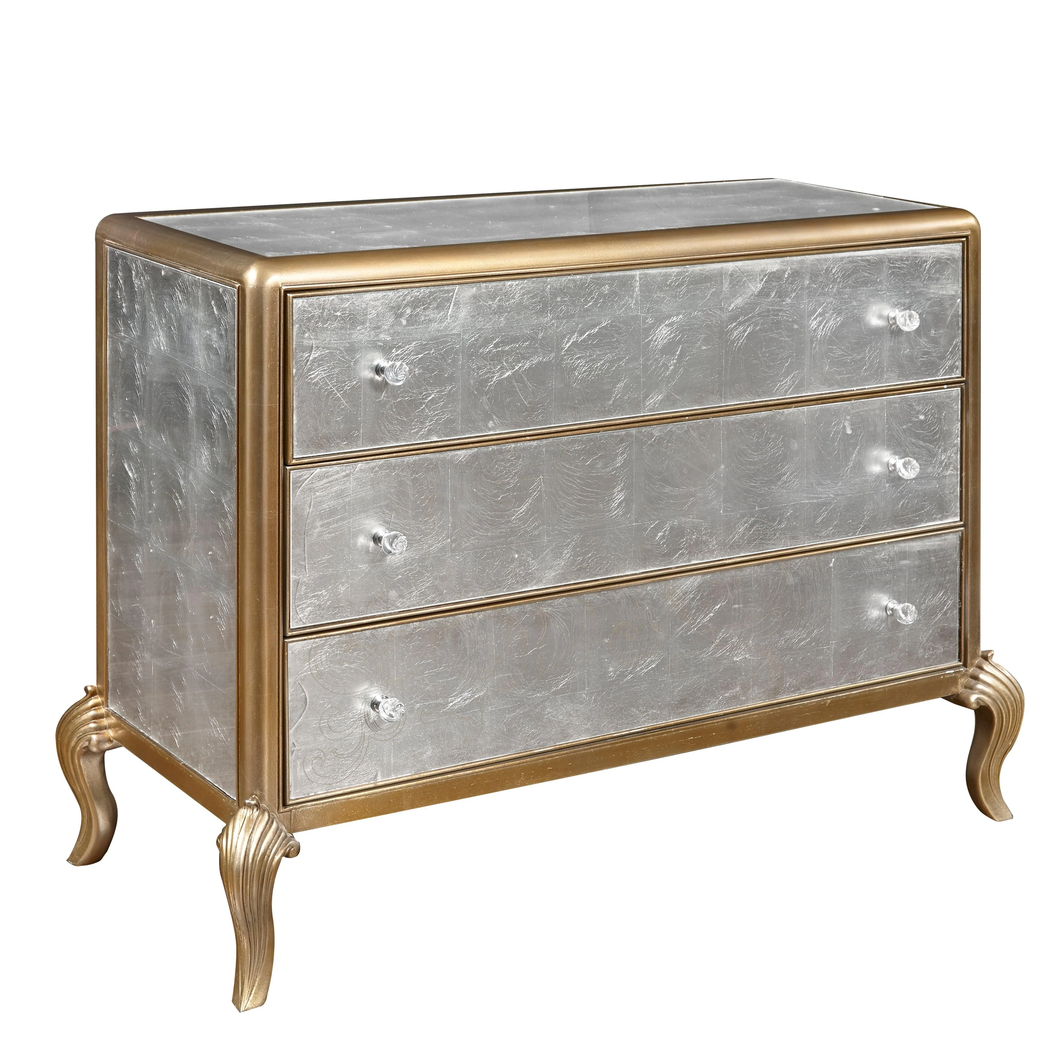 Three Drawer Eglomise Accent Chest - Frankwebs