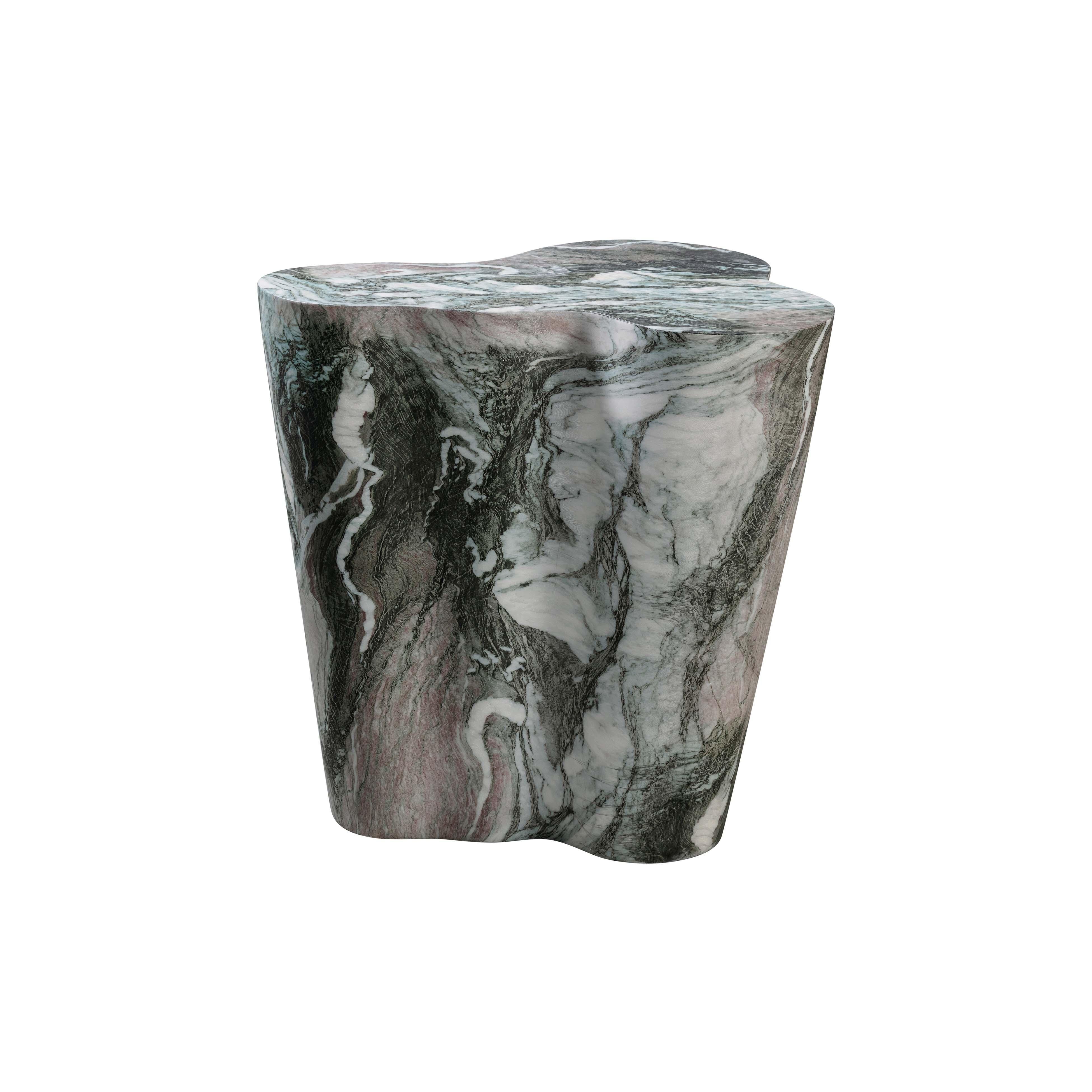Slab Grey/Blush Faux Marble Short Side Table - Frankwebs