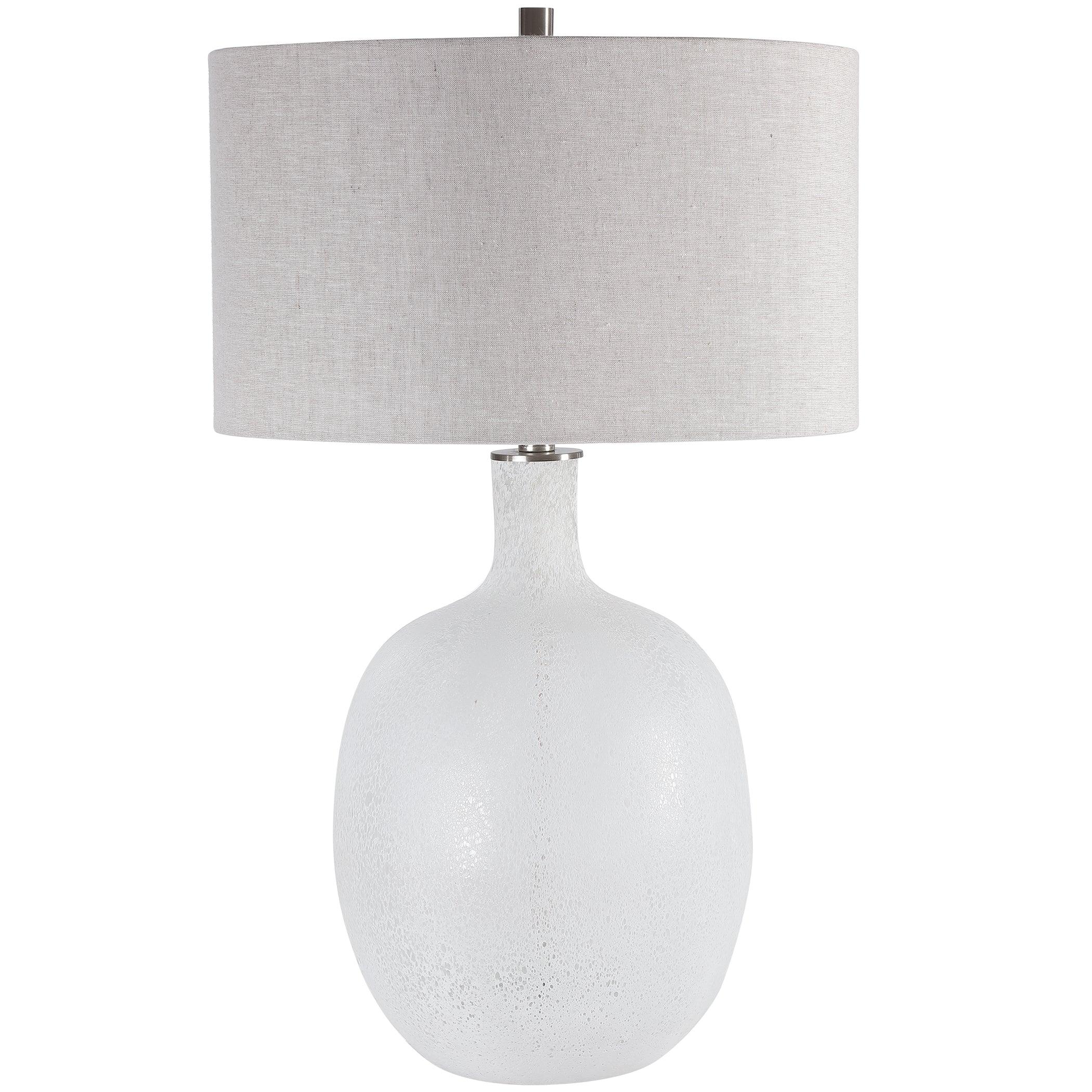 WHITEOUT MOTTLED GLASS TABLE LAMP - Frankwebs