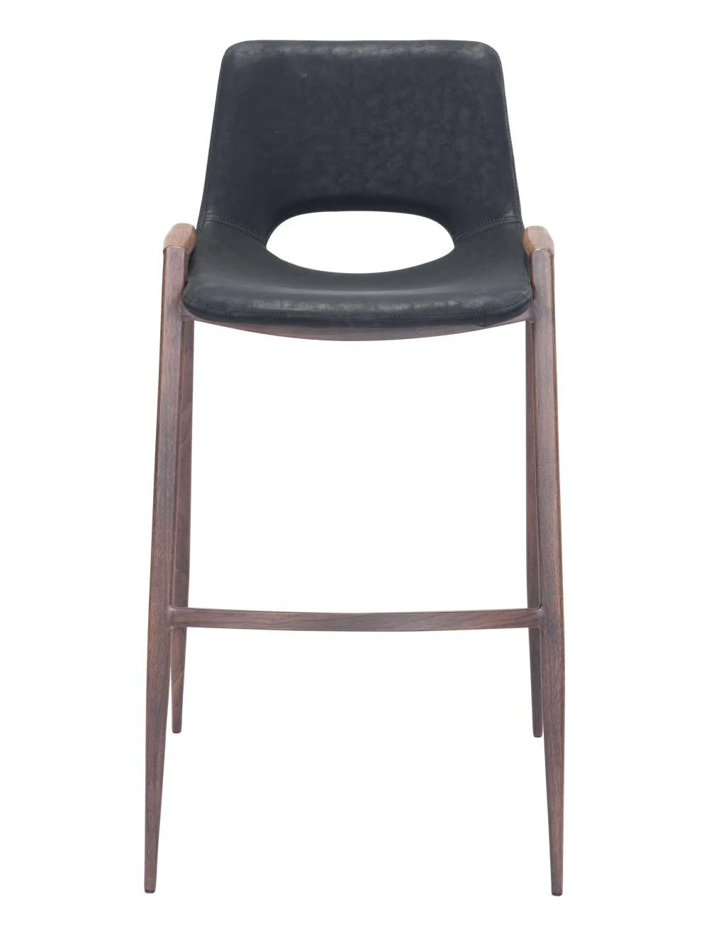 Desi Bar Chair (Set of 2) Black & Walnut - Frankwebs