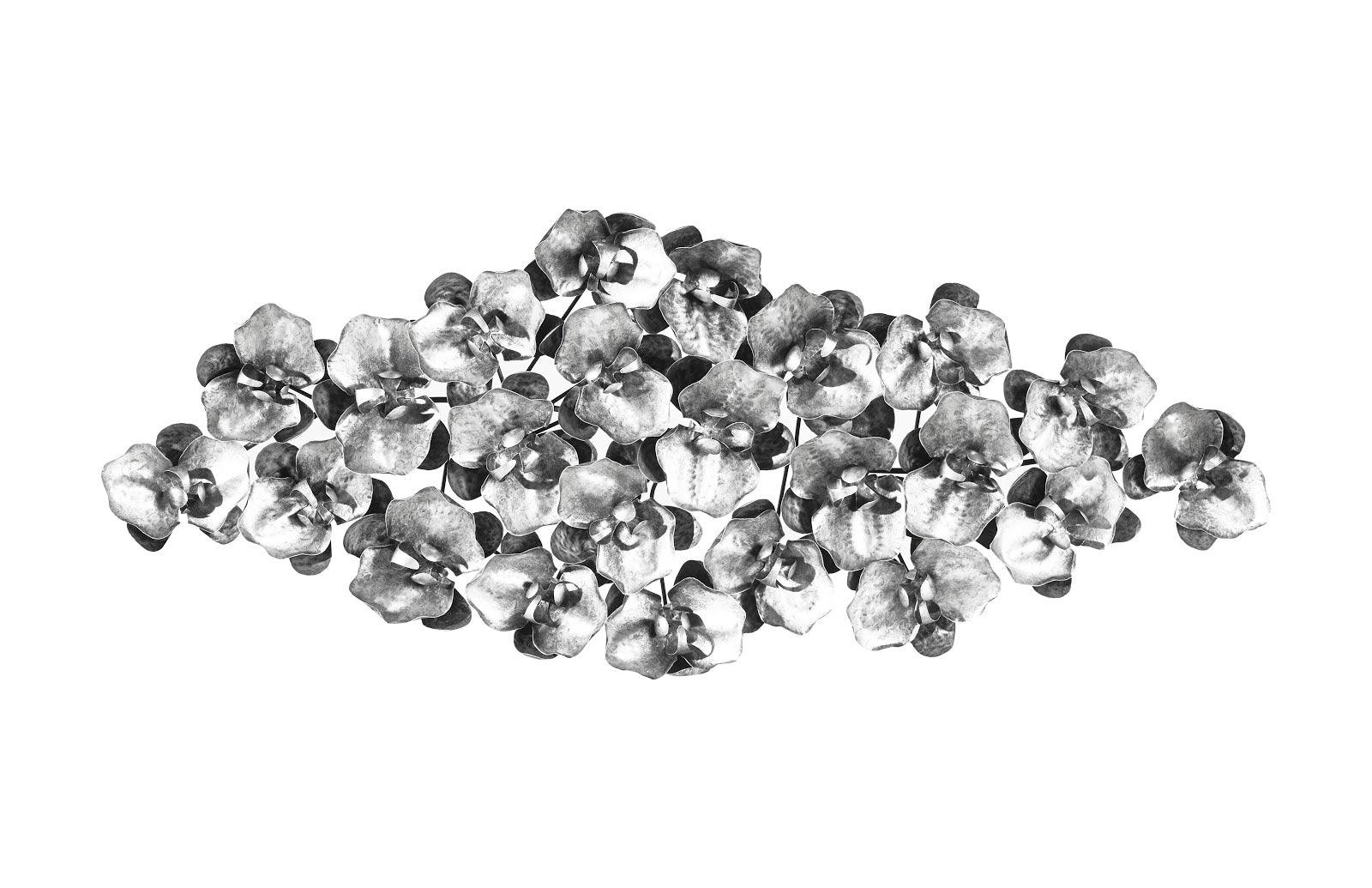 Orchid Collage Wall Art, Silver/Black - Frankwebs