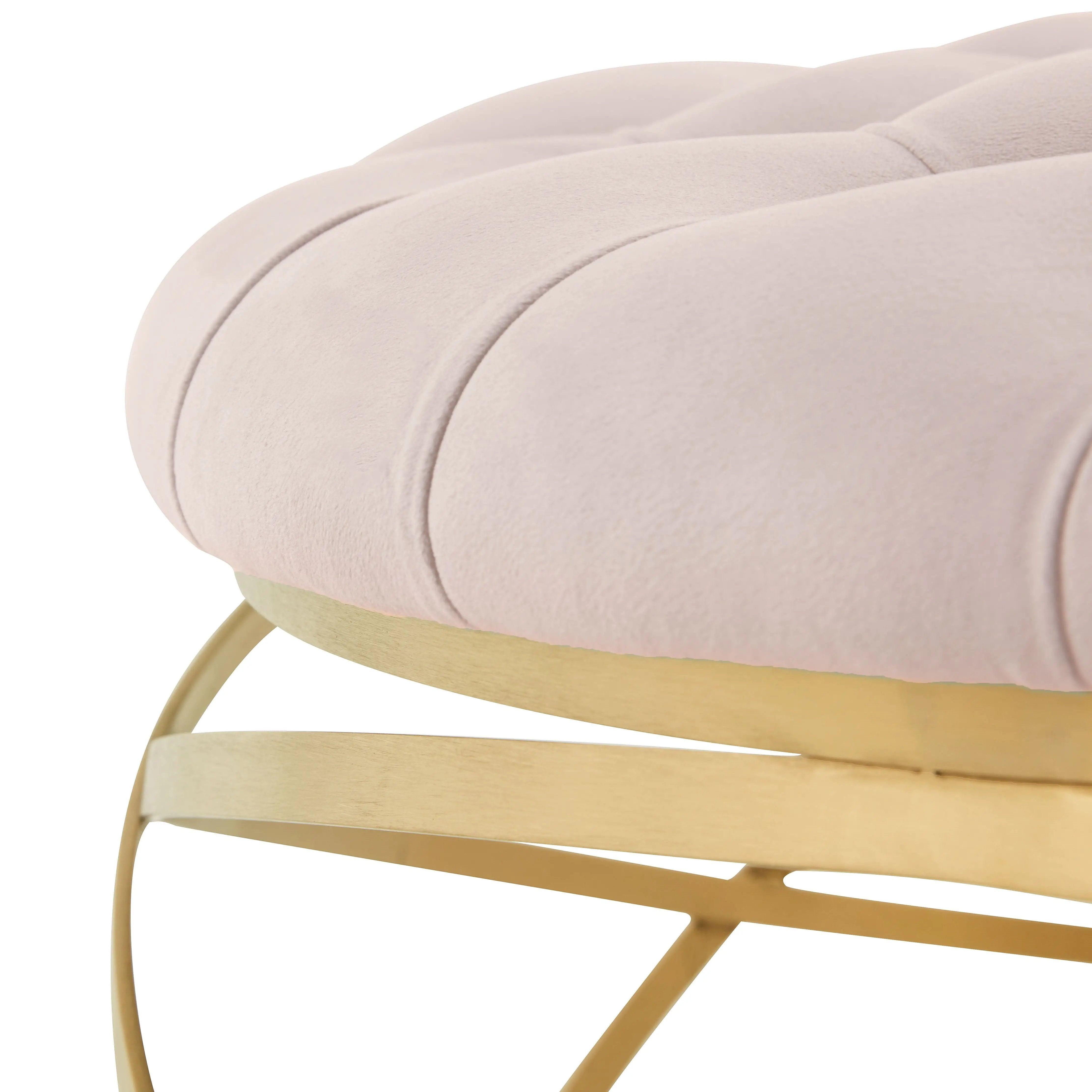 RUMI TUFTED VELVET OTTOMAN - Frankwebs