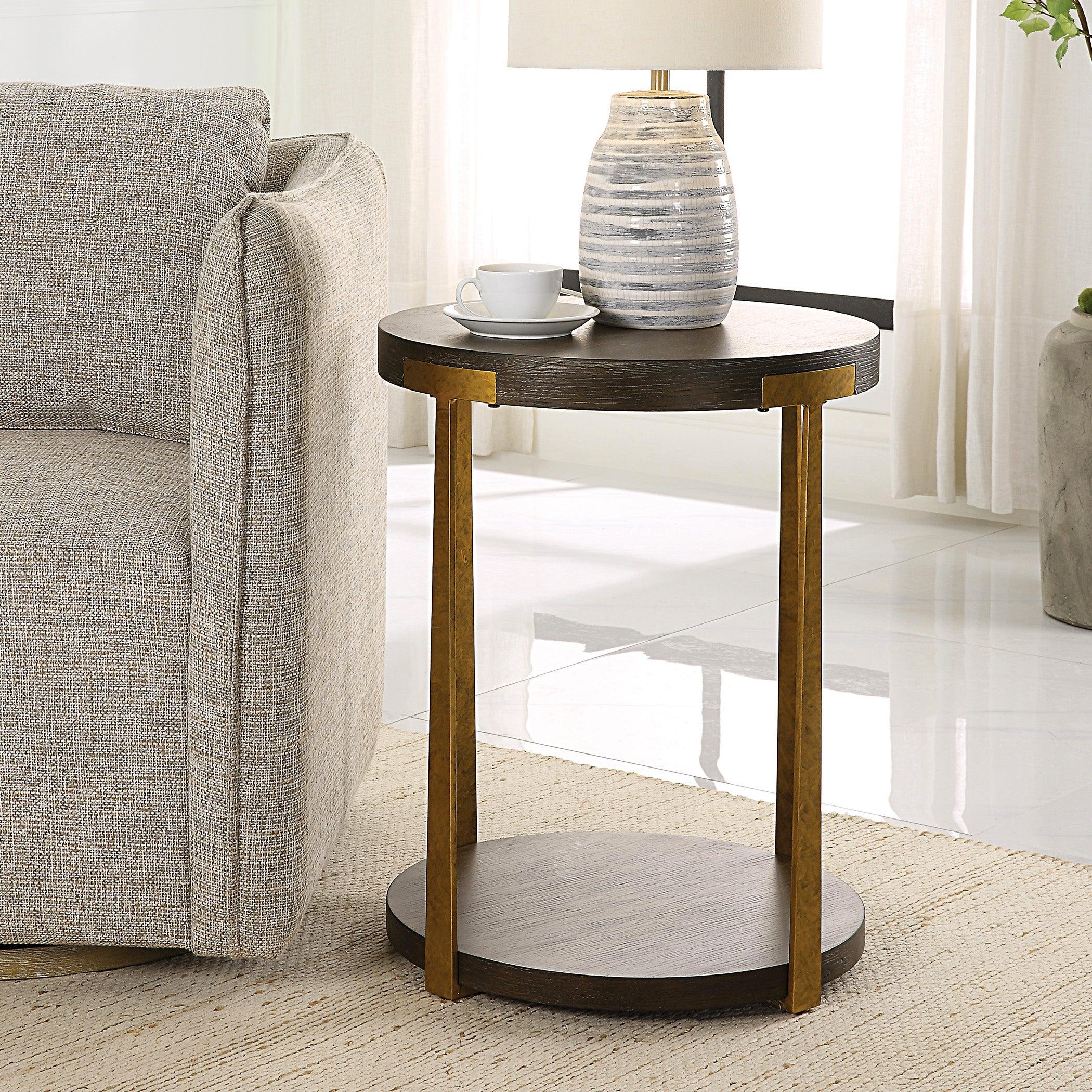 Palisade Round Wood Side Table - Frankwebs
