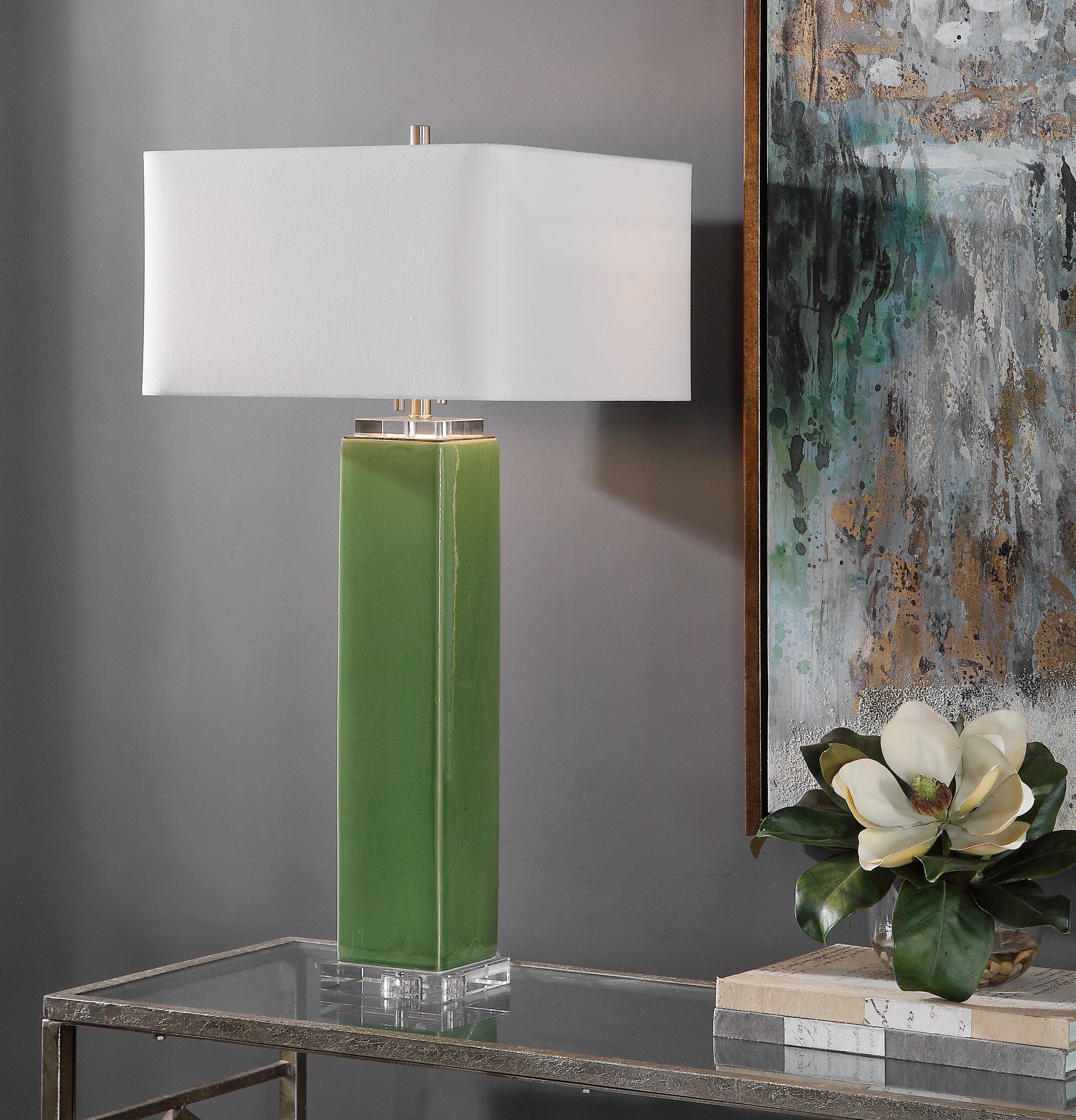 ANEEZA TROPICAL GREEN TABLE LAMP - Frankwebs