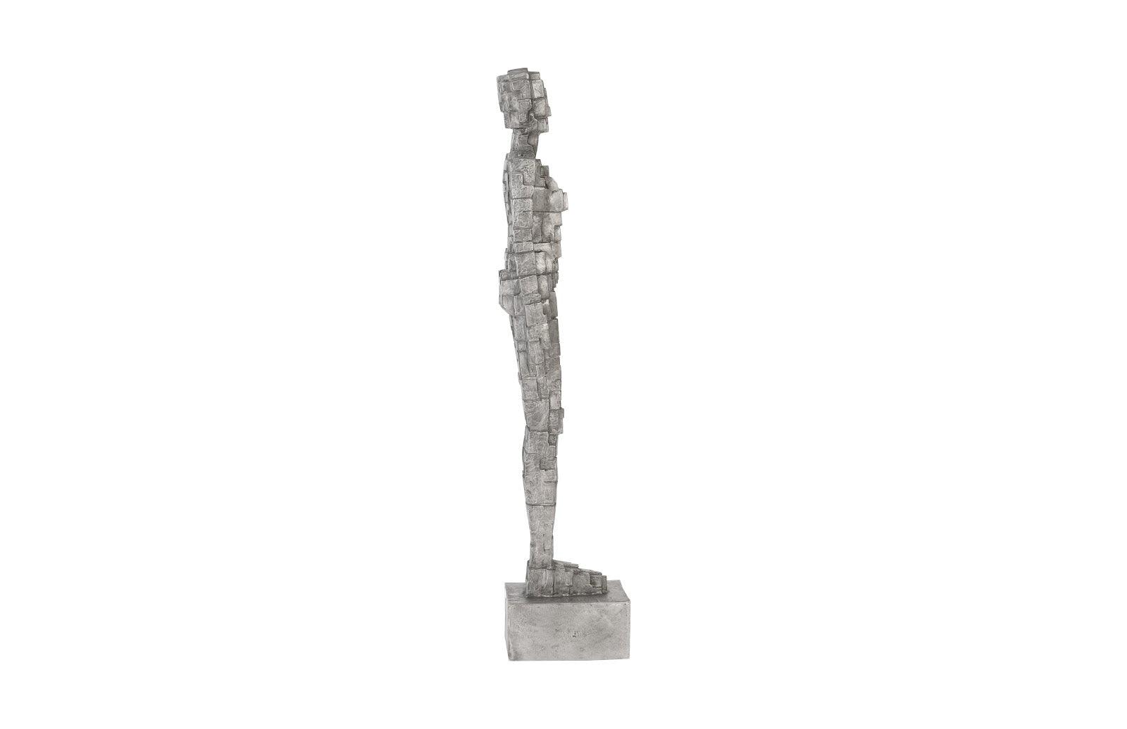 Puzzle Woman Sculpture, Black/Silver, Aluminum - Frankwebs
