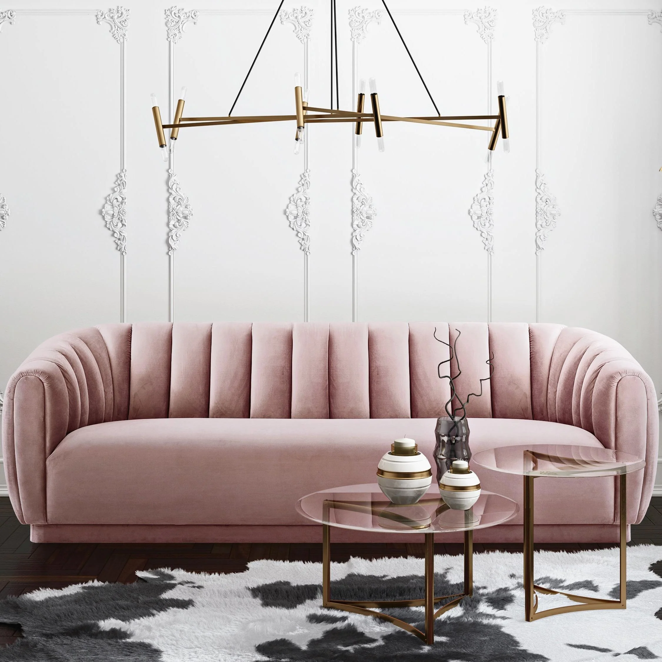 Arno Mauve Velvet Sofa - Frankwebs