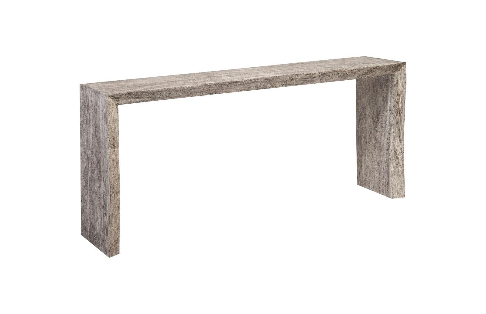 Waterfall Console Table, Gray Stone - Frankwebs