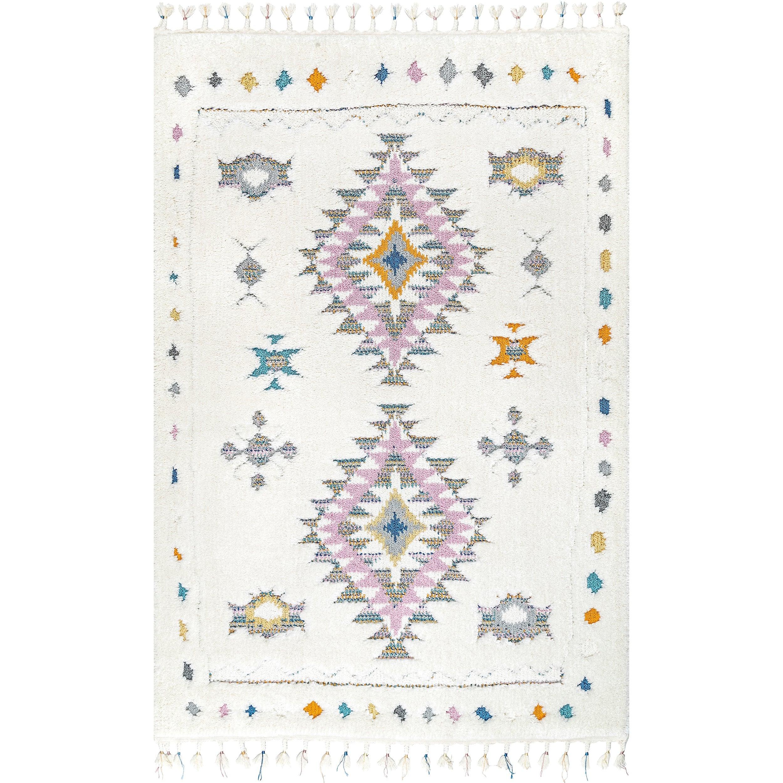 Jocelyn Tribal Shag Tasseled Area Rug - Frankwebs