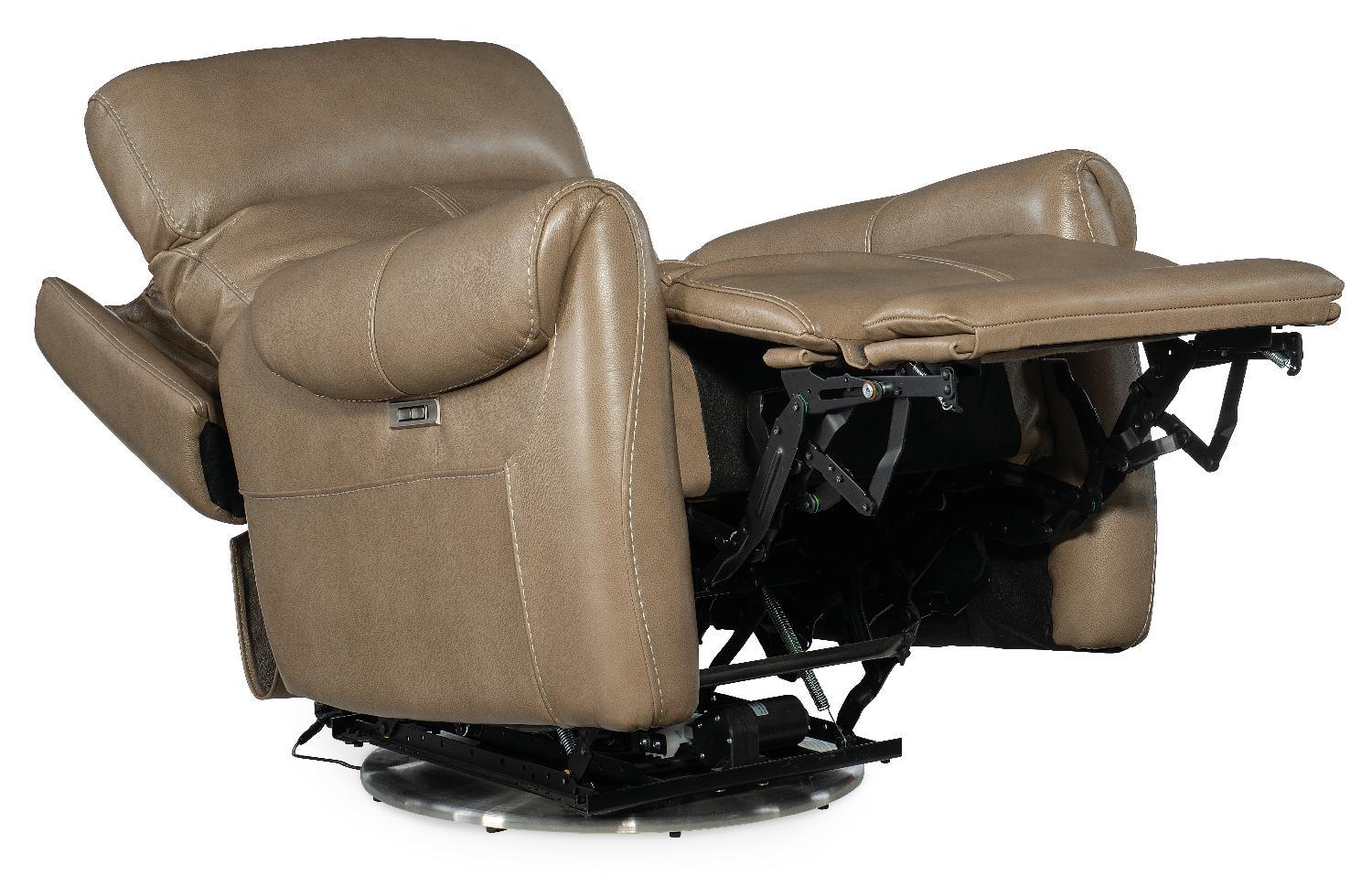 Sterling Swivel Power Recliner with Power Headrest - Frankwebs
