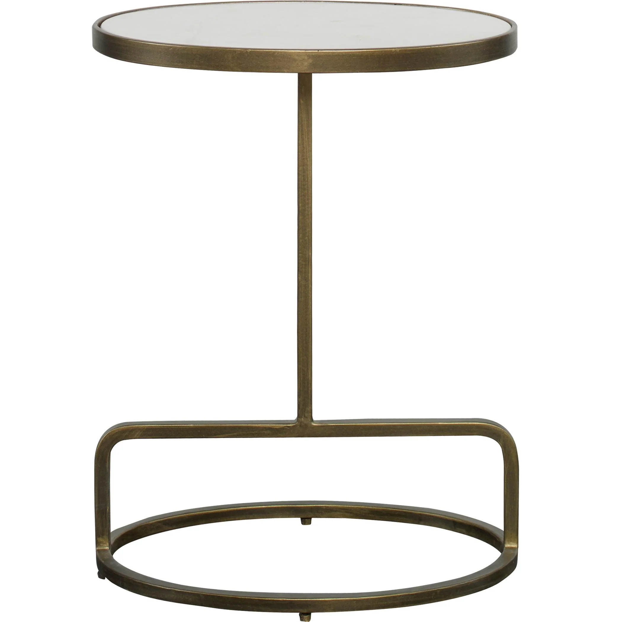 JESSENIA WHITE MARBLE ACCENT TABLE - Frankwebs