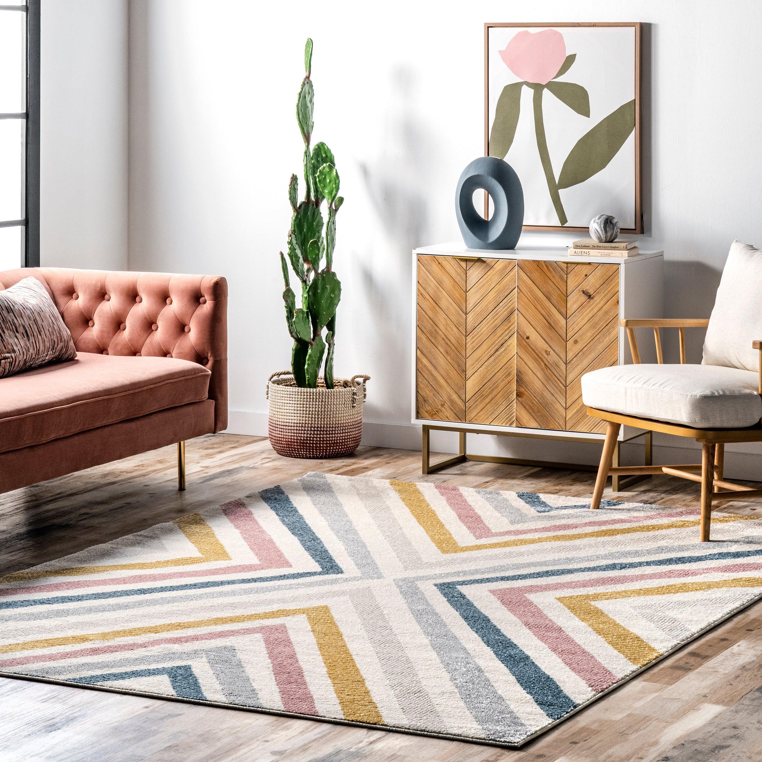 Neveah Contemporary Chevron Area Rug - Frankwebs