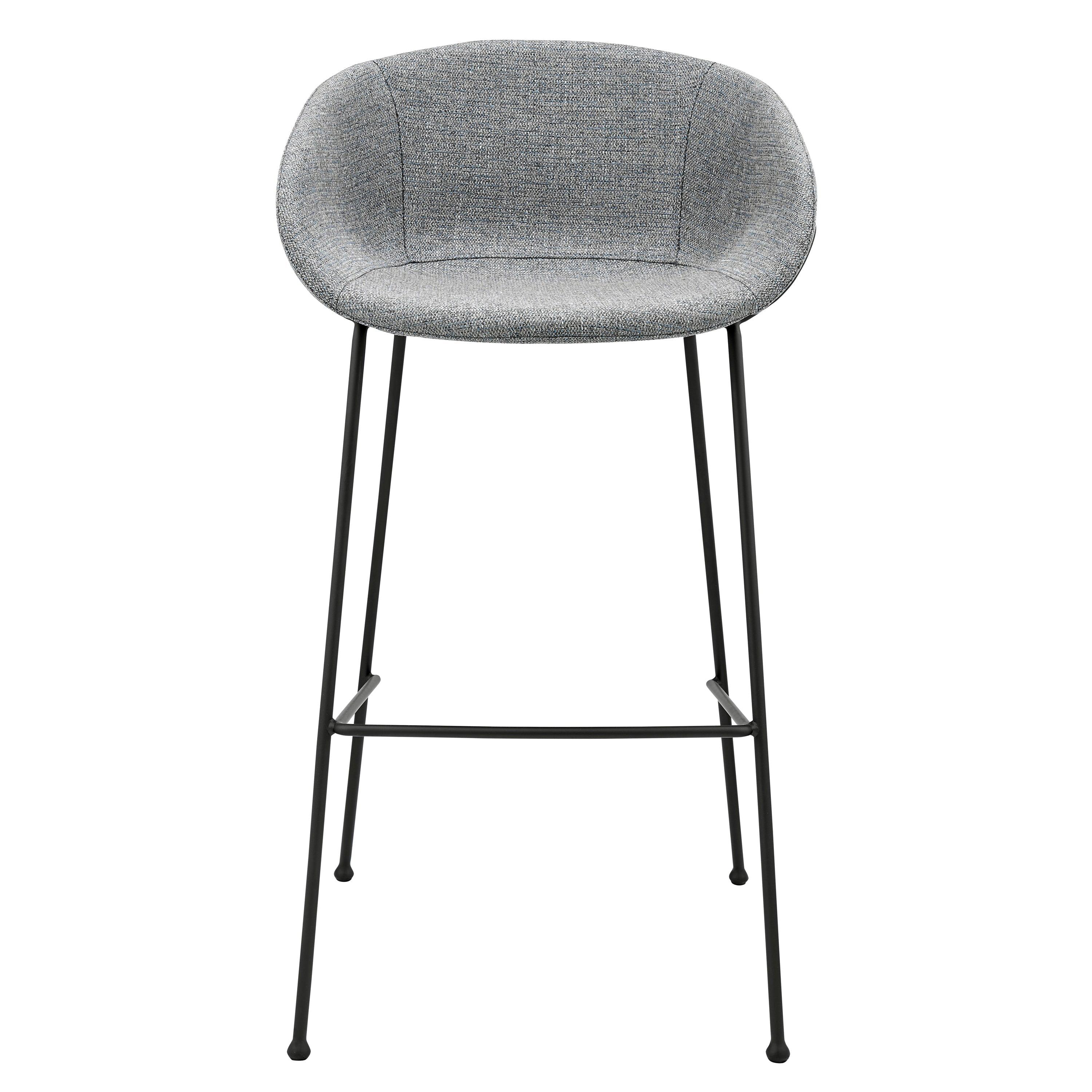 Zach-B Bar Stool with Leatherette and Matte Powder Coated Steel Frame and Legs - Set of 2 - Frankwebs