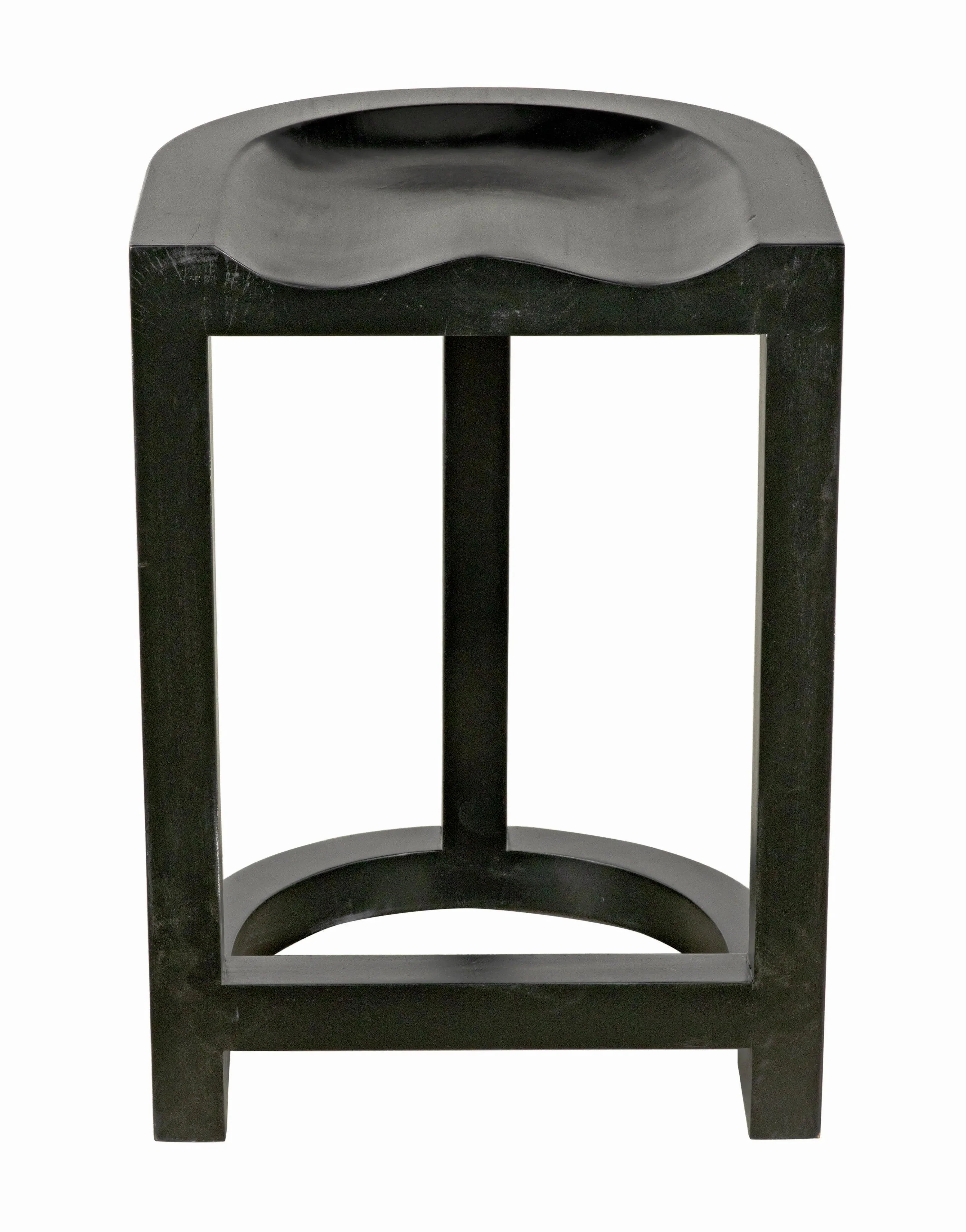 Saddle Counter Stool, Hand Rubbed Black - Frankwebs
