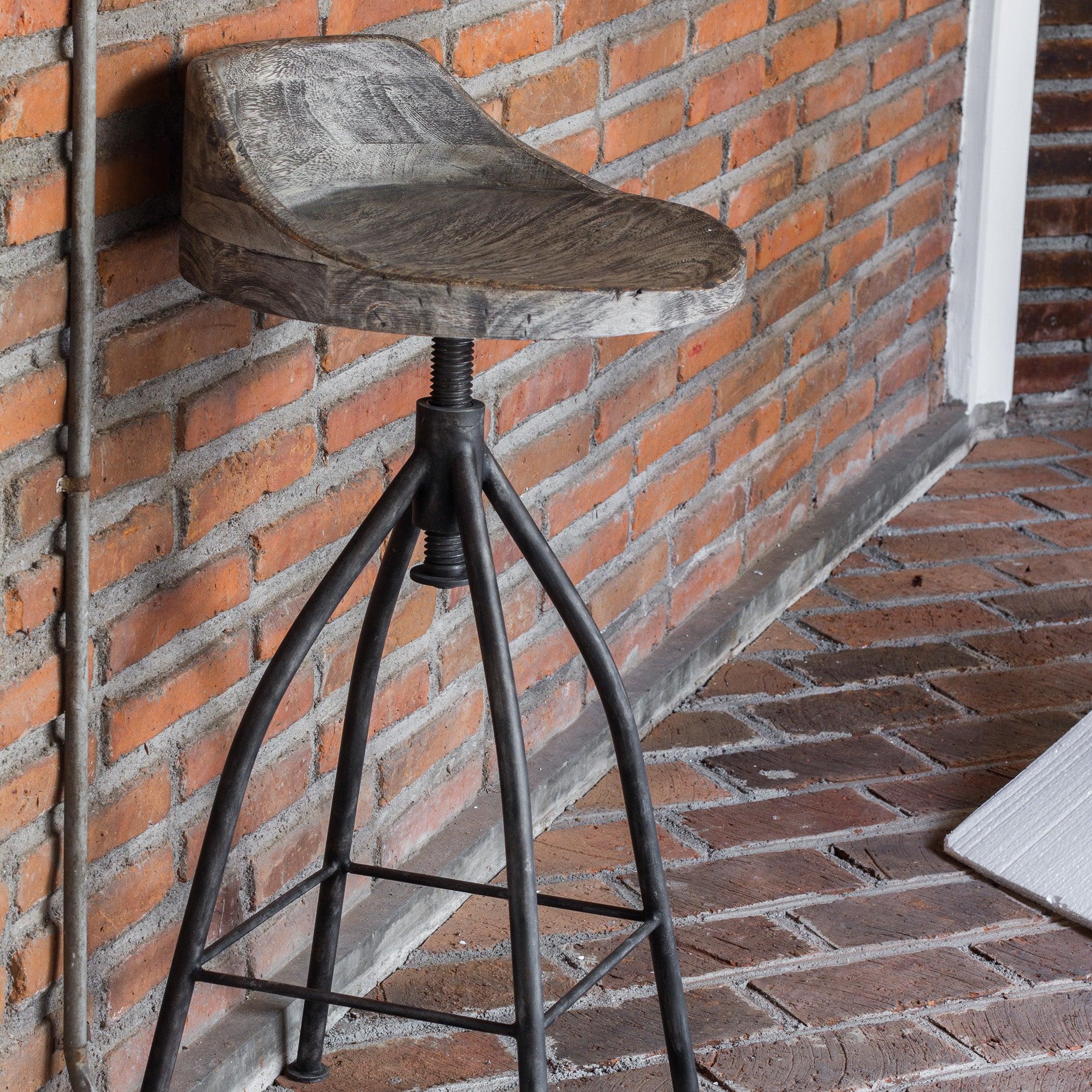 KAIRU WOODEN BAR STOOL - Frankwebs