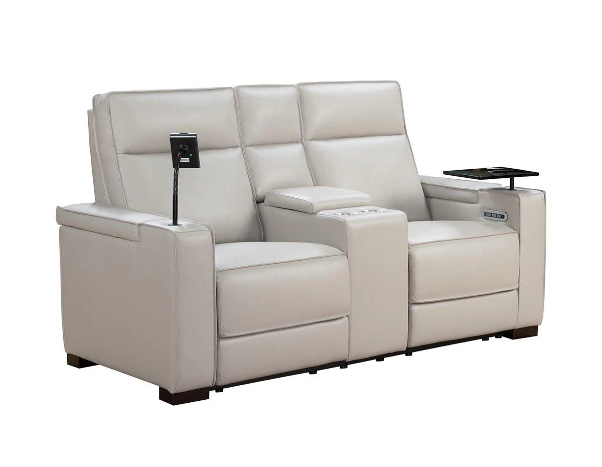 Odessey Power Reclining Console Loveseat w/Power Head Rests - Frankwebs