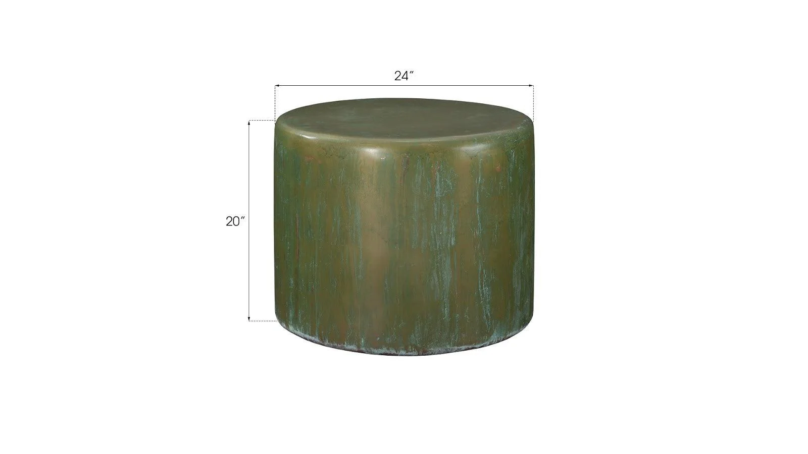 Button End Table, Lichen Finish - Frankwebs