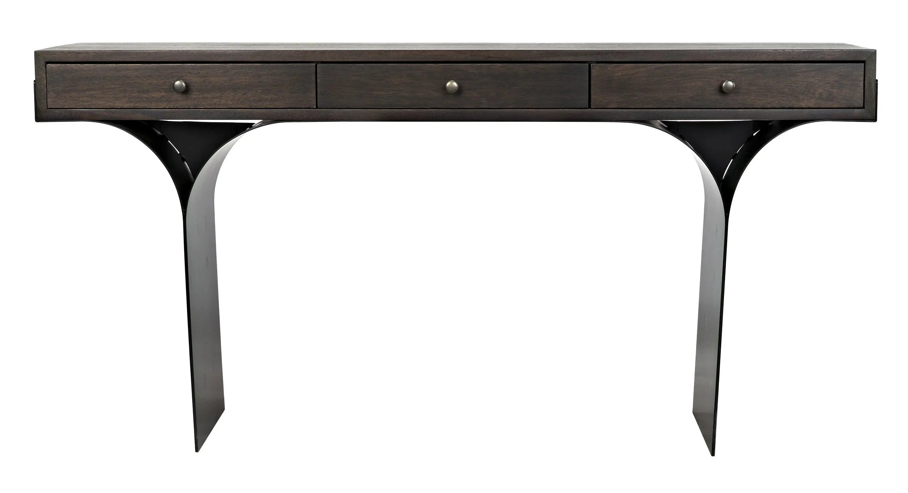 Truss Desk, Ebony Walnut with Steel Legs - Frankwebs
