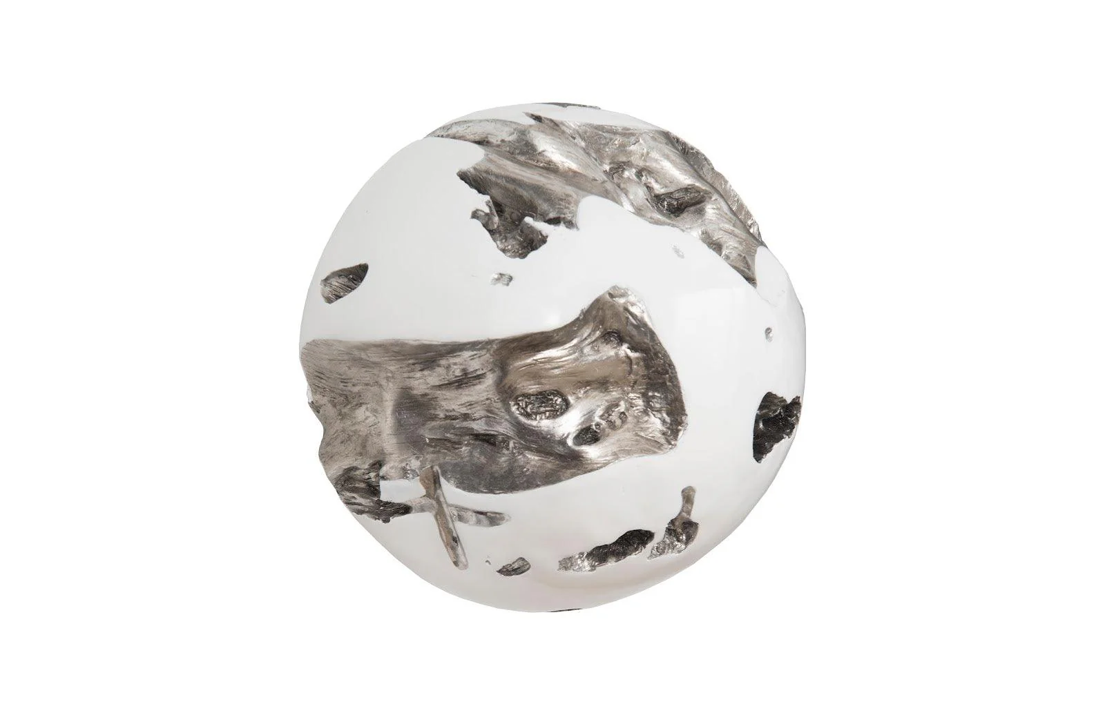 Cast Root Wall Ball, Silver Leaf, White, LG - Frankwebs