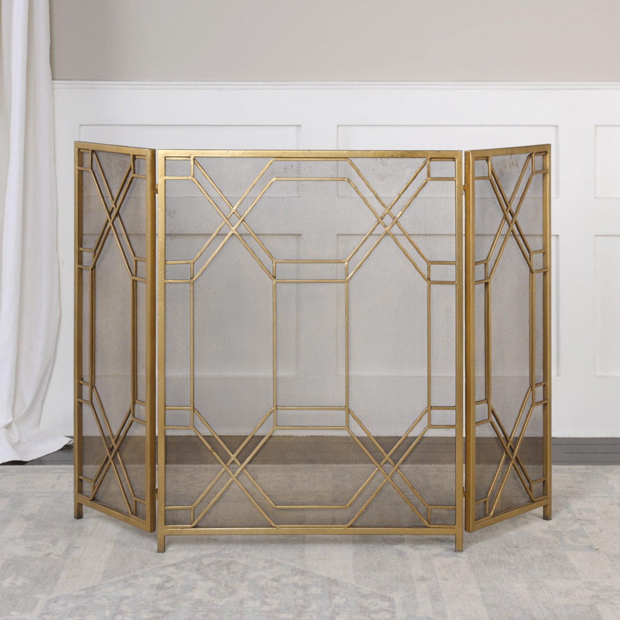 ROSEN GOLD FIREPLACE SCREEN - Frankwebs