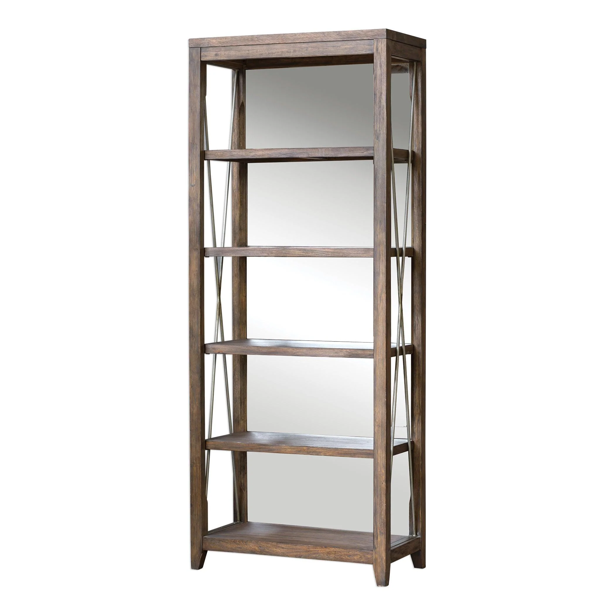 DELANCEY WEATHERED OAK ETAGERE - Frankwebs