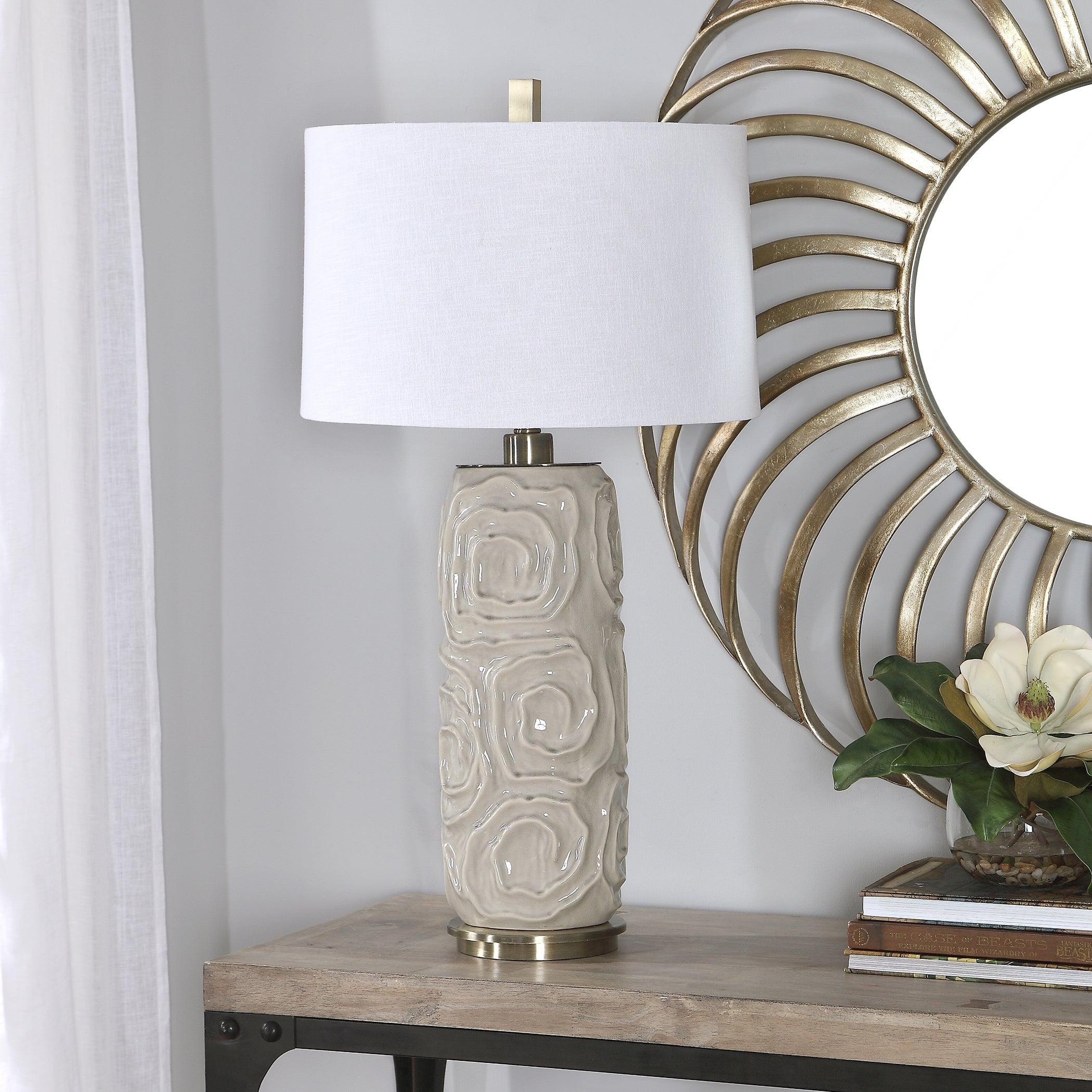 ZADE WARM GRAY TABLE LAMP - Frankwebs