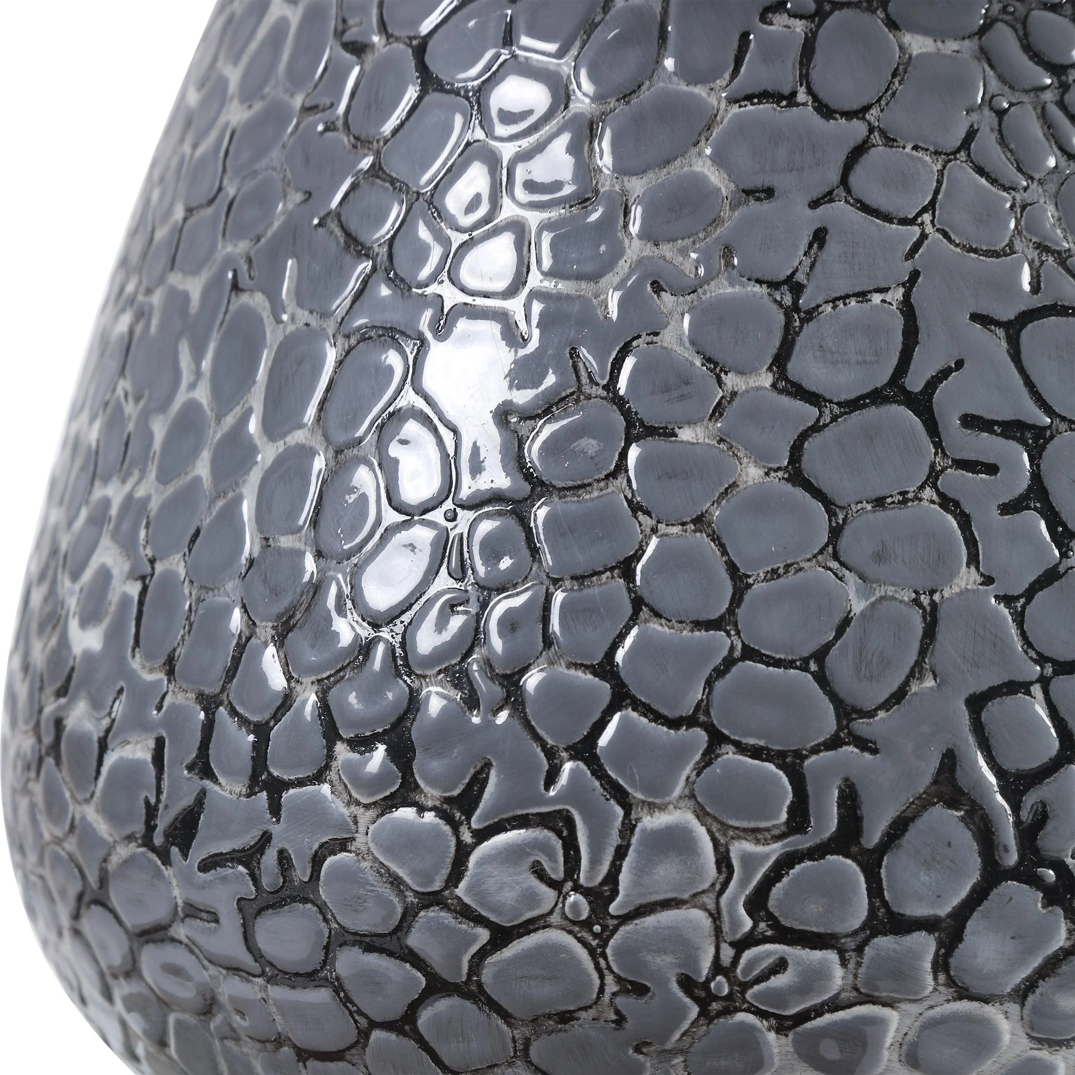 PEBBLES METALLIC GRAY TABLE LAMP - Frankwebs