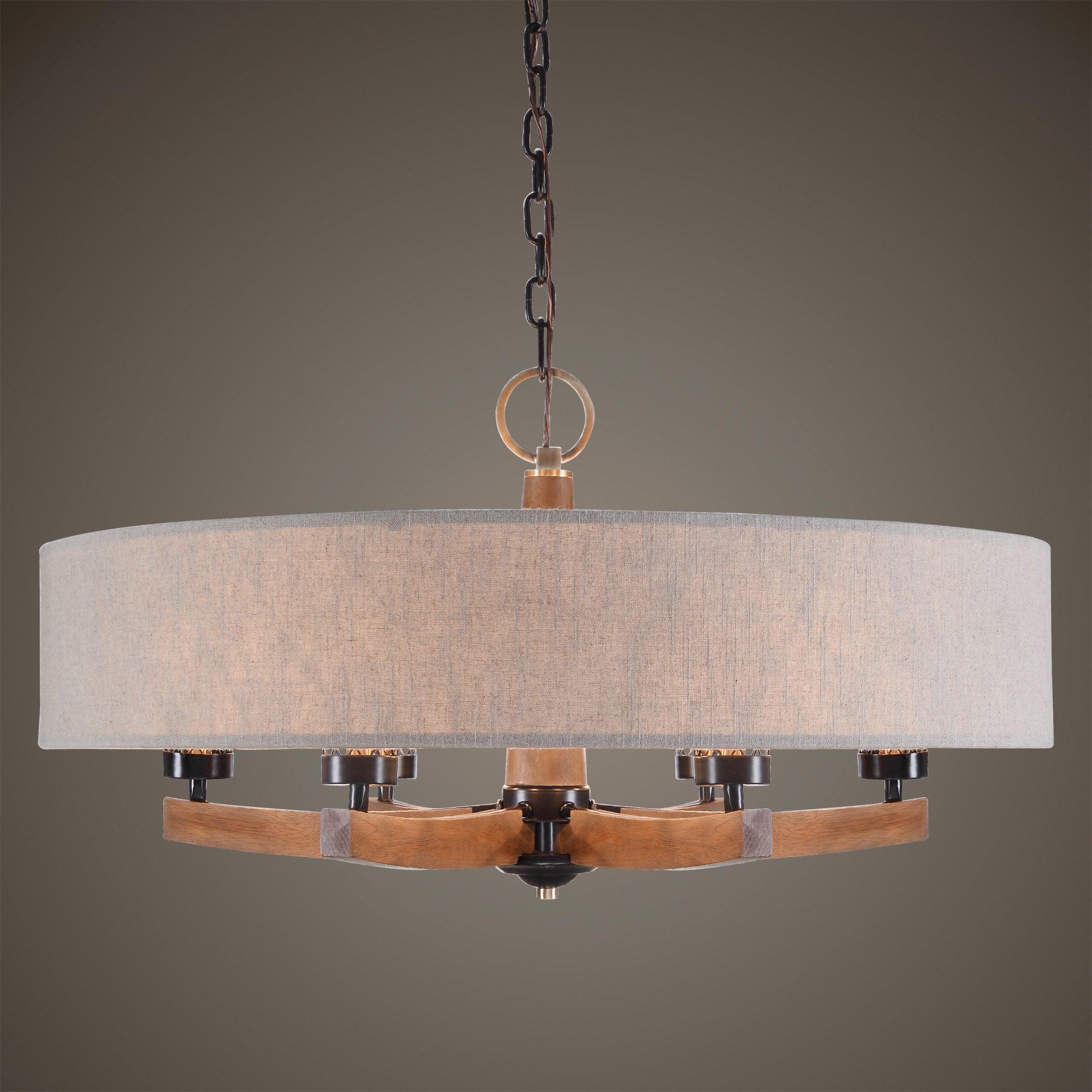 WOODALL 6 LIGHT DRUM CHANDELIER - Frankwebs